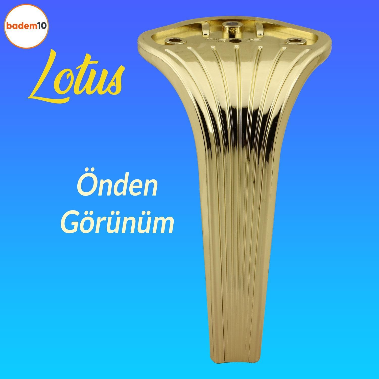 Lotus 6'lı Set Mobilya TV Ünitesi Çekyat Koltuk Kanepe Destek Ayağı 16 cm Altın Ayak M8 Civatalı