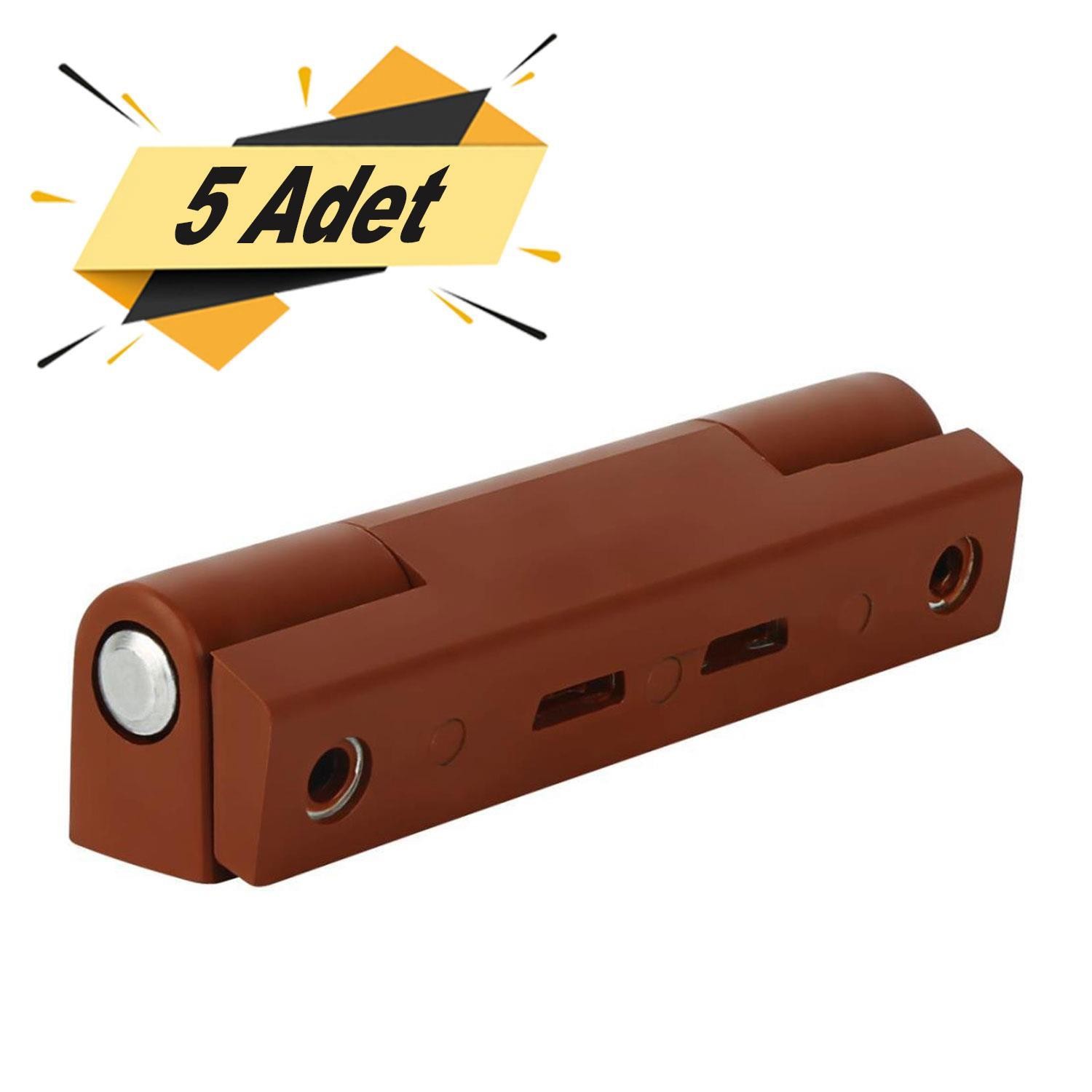 Pvc Pimapen Pencere Menteşesi 90 mm Sac Destekli Kahvrengi Menteşe (5 ADET)