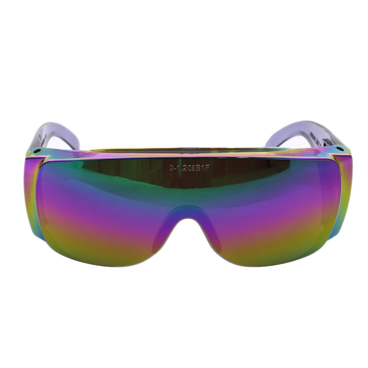 İş Güvenlik Gözlüğü Çapak Koruyucu Gözlük S700 Aynalı Gökkuşağı