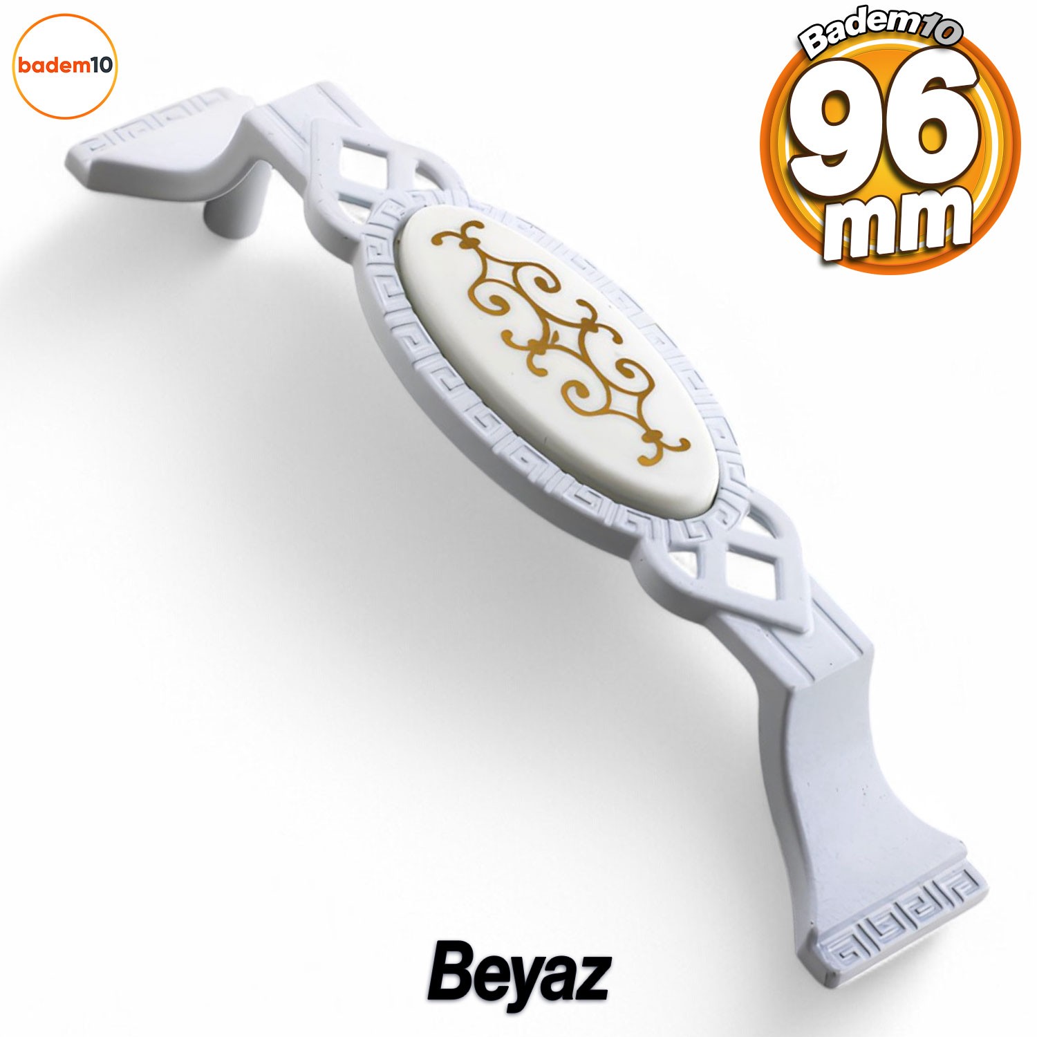 Palmira Mobilya Mutfak Dolabı Çekmece Dolap Kapak Kulpu Kulbu Beyaz (96 MM-9.6 CM) Metal Kulpları