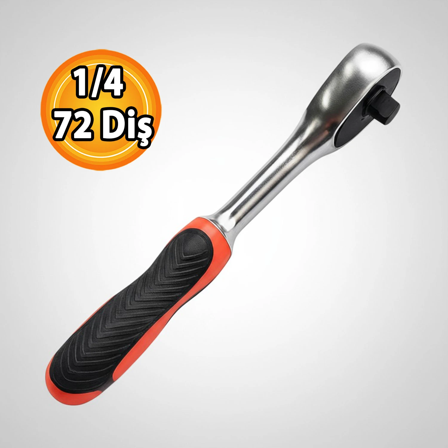 Cırcır Lokma Kolu 72 Diş 1/4 Sağlam Gövde Krom Vanadyum Aşınmaya Dayanıklı Metal Tamir Anahtarı