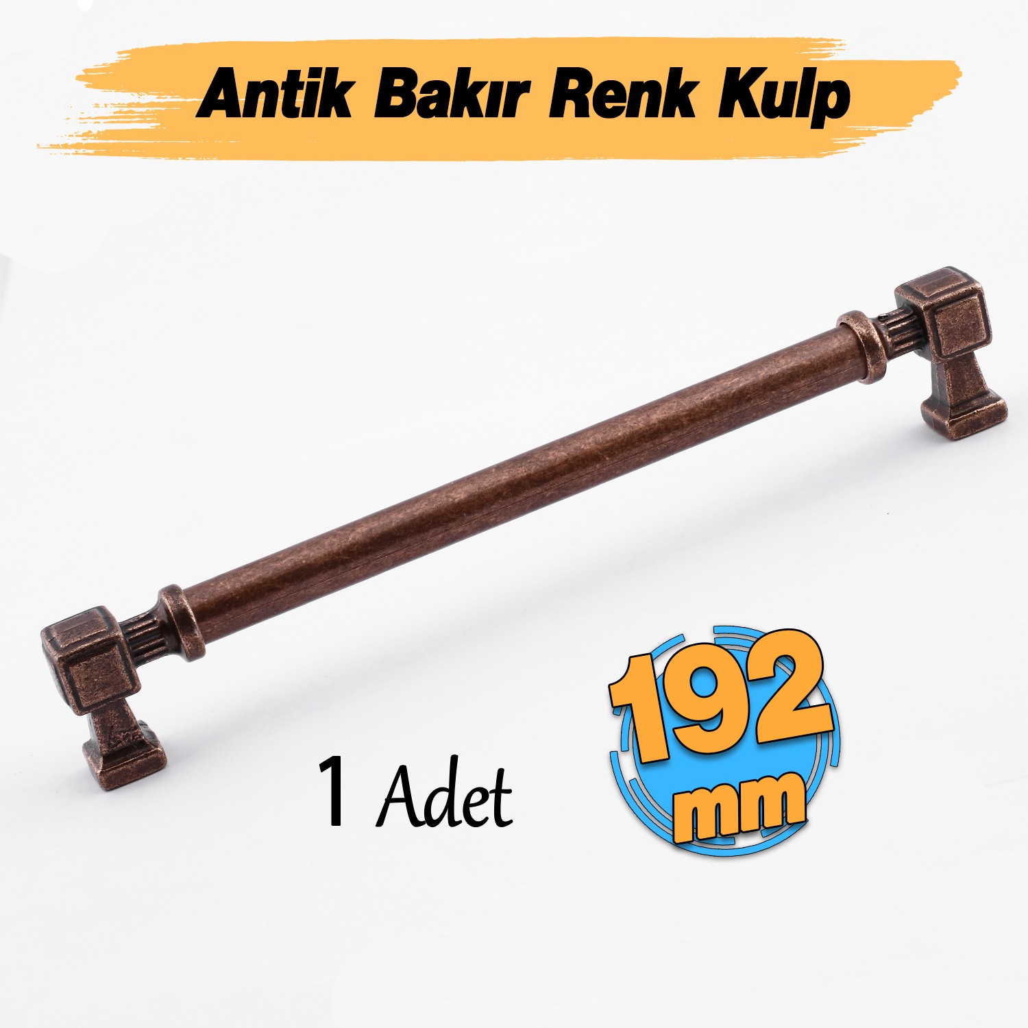 Talas Antik Bakır Metal 192 mm 19.2 cm Eskitme Mobilya Mutfak Çekmece Dolap Kulpu Kulbu Kulpları