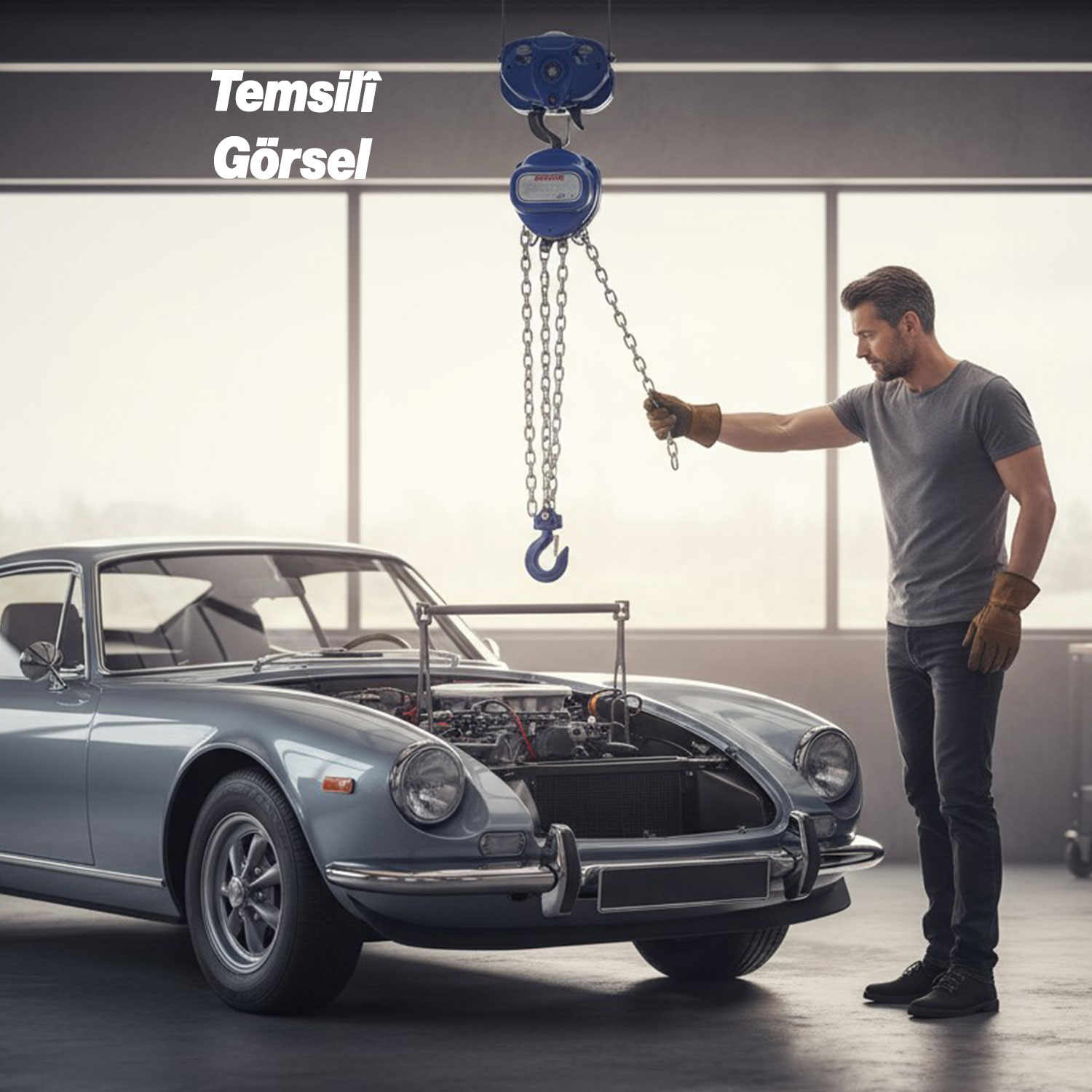 Zincirli Caraskal Ceraskal 3 Ton 5 Metre Profesyonel El Vinç Dayanıklı Yük Kaldırma Makinesi Aparatı