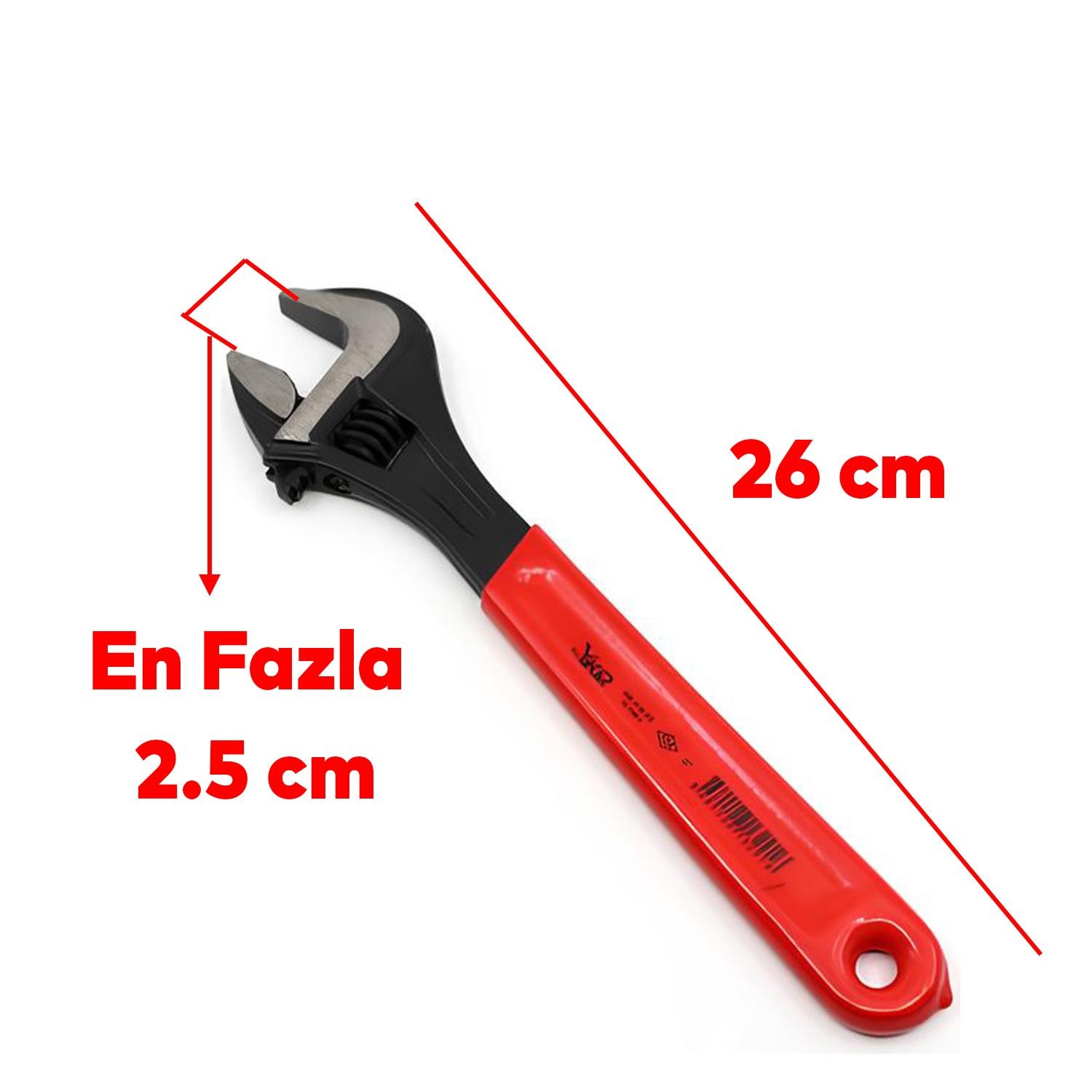 Kurbacık Kurbağacık İngiliz Anahtarı 10 İnç 25 cm Çok Amaçlı Pense Sıkma Sökme El Aleti 2.5 cm Ağız