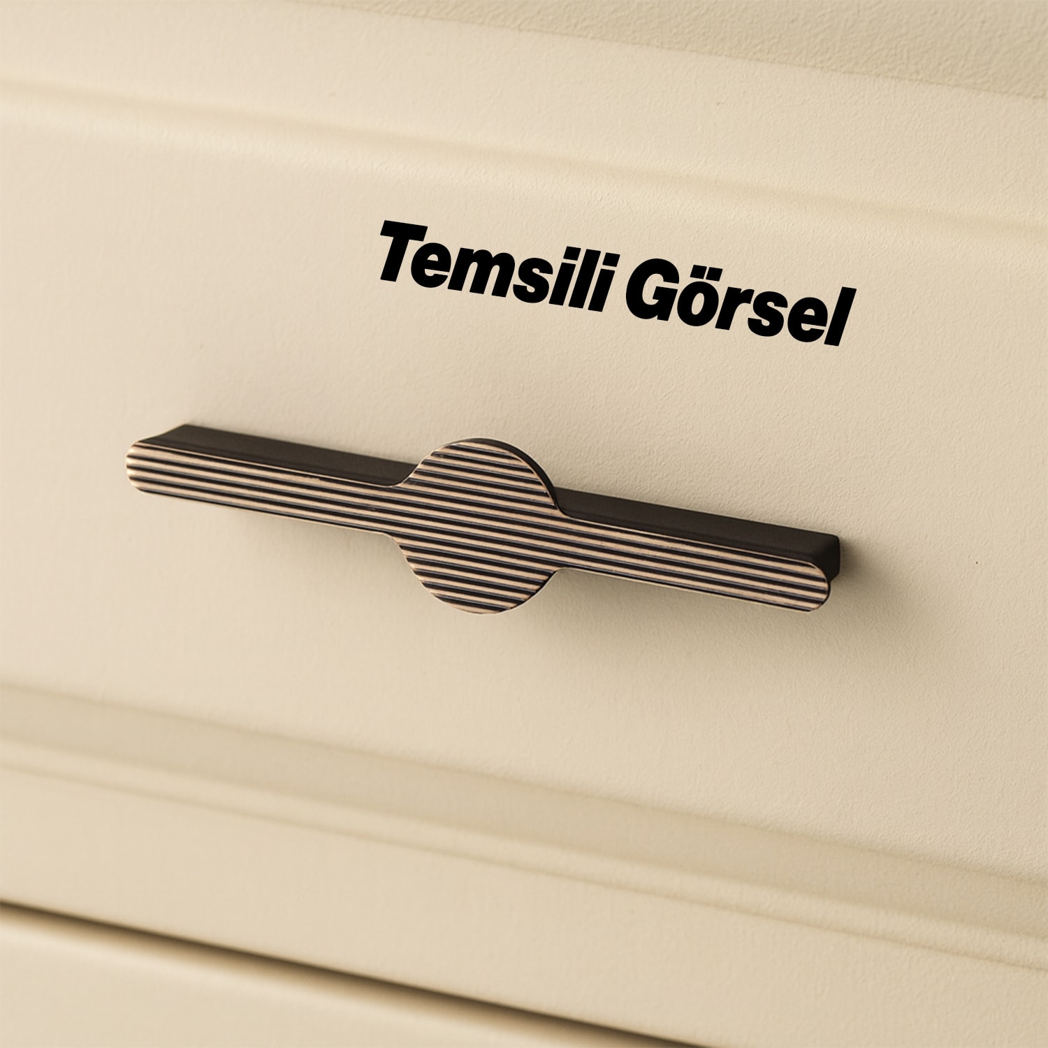 Saral Çizgili Antik Sarı Metal Kulp 224 mm 22.4 cm Mobilya Çekmece Mutfak Dolabı Dolap Kapak Kulplar