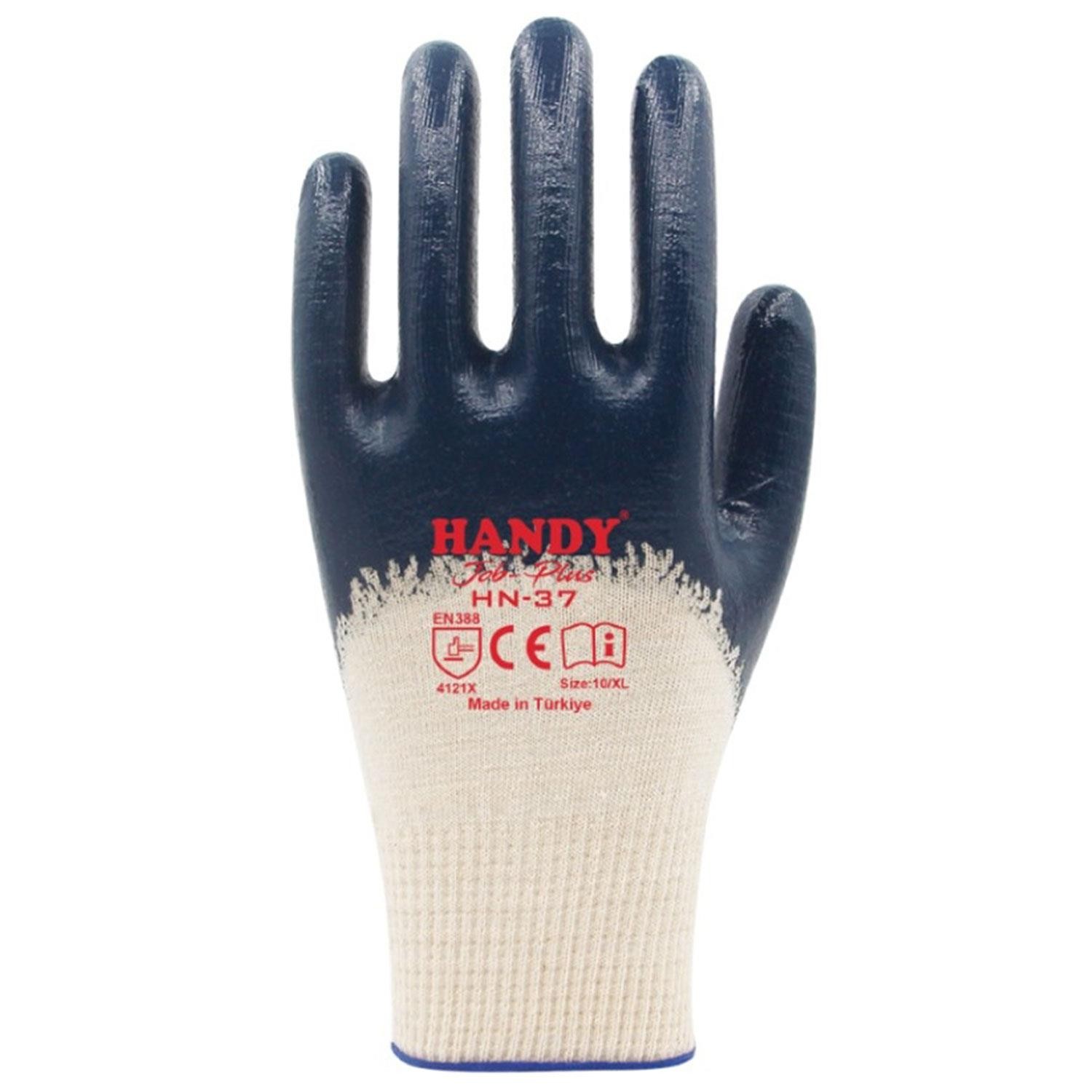 Handy HN-37 Nitril Kaplama Usta Eldiveni Koruyucu Eldiven (6 ÇİFT)