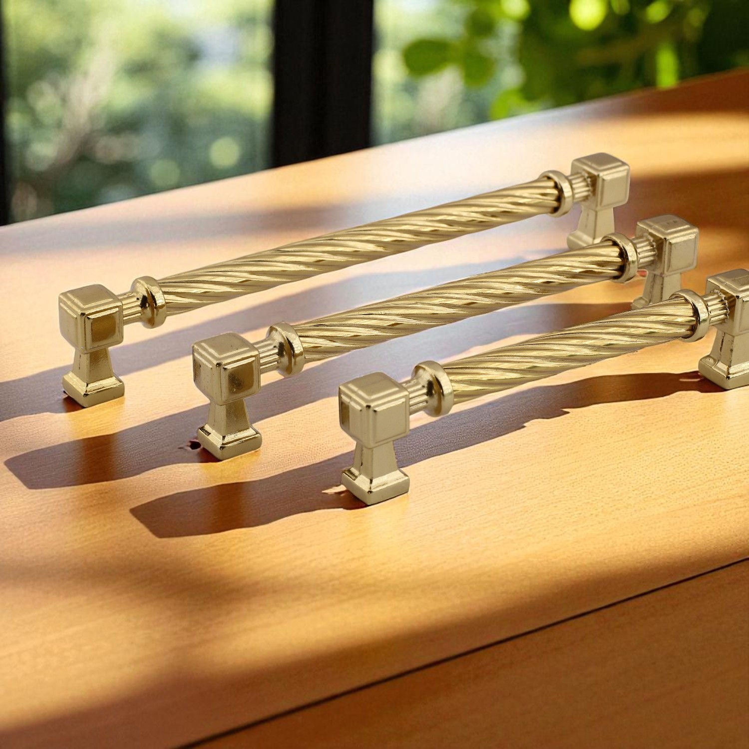 Burma Gold Altın Metal Kulp 192 mm Mobilya Çekmece Mutfak Dolabı Dolap Modern Kapak Kulbu Kulpları
