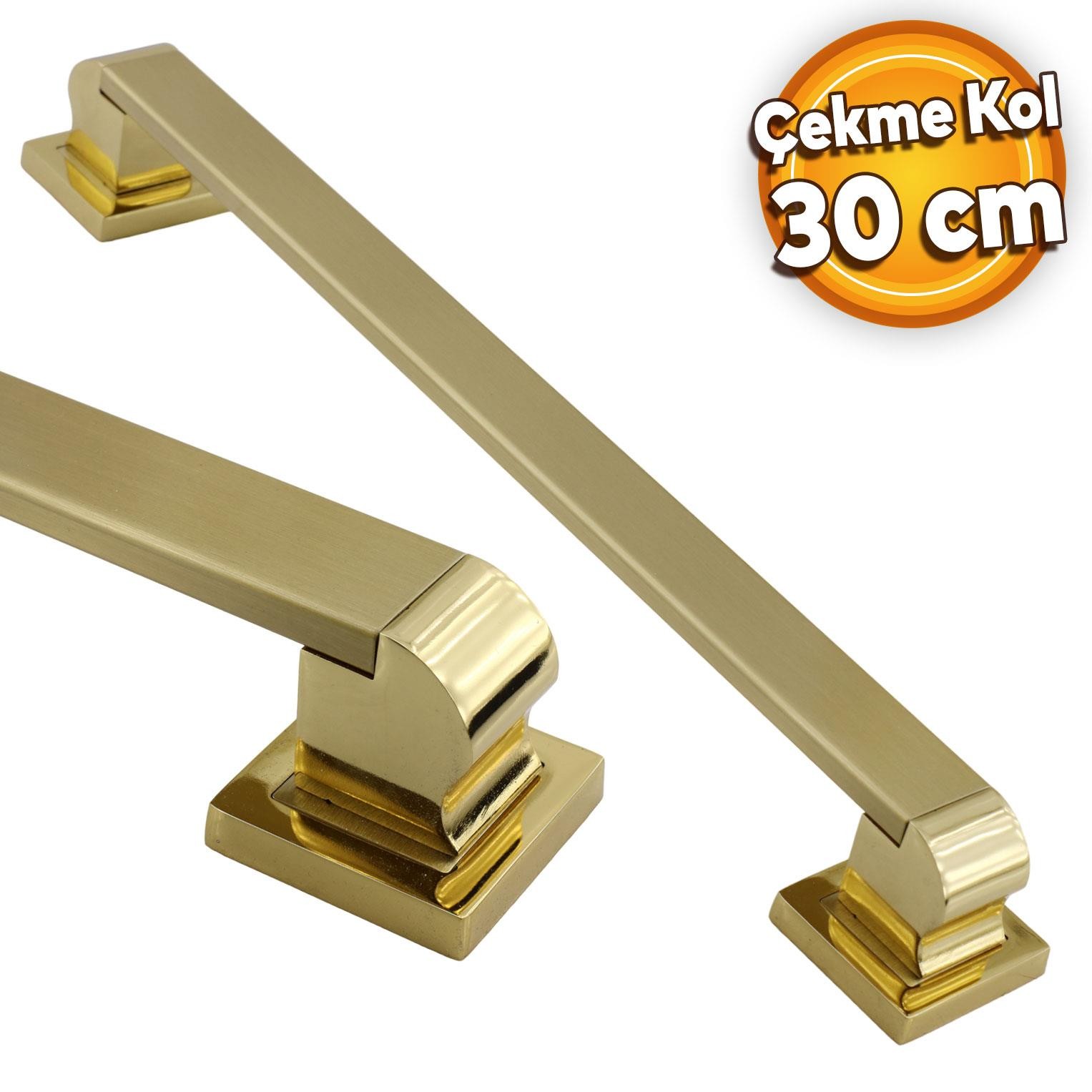 Bersel Çekme Kolu Çelik Kapı Dış Kapı Kolu Tutma Kulbu Gold Kulp 30 cm