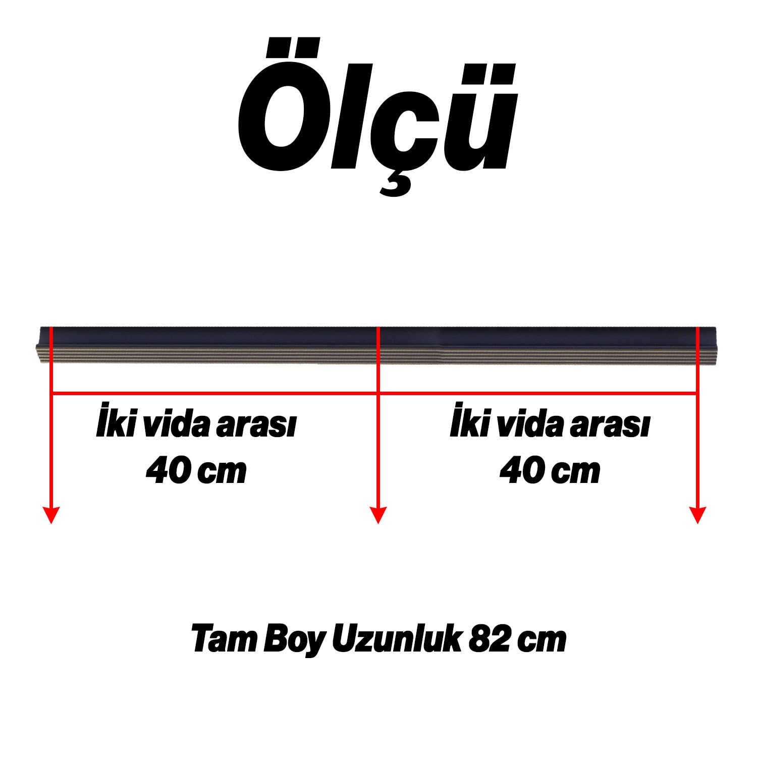 Foça Soft Antik Sarı 800 mm Uzun Metal Kulp 3 Vidalı Mobilya Çekmece Dolap Kapak Kulpları Premium