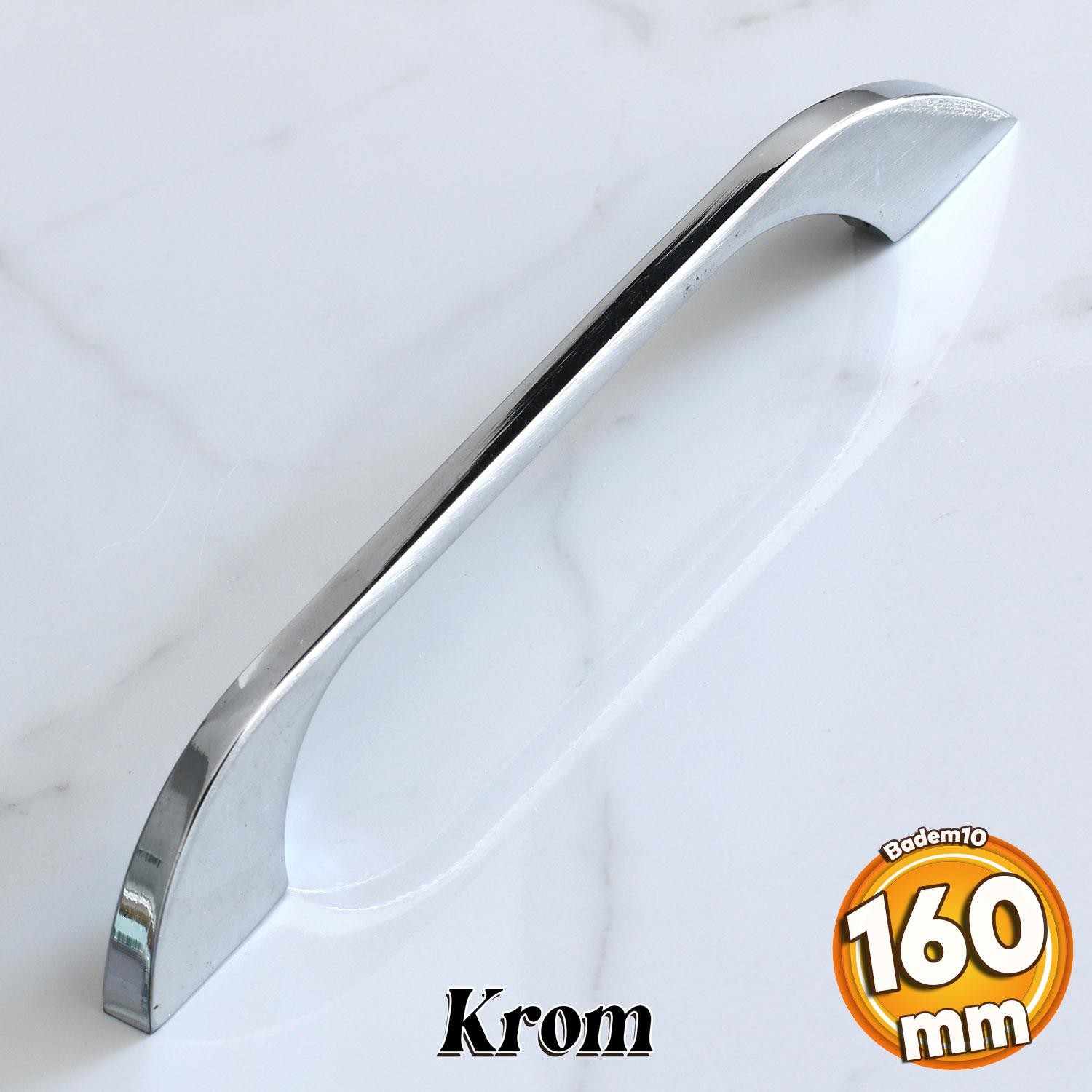 Ezgi Metal Krom Kulp 160 mm 16 cm Mobilya Çekmece Mutfak Dolabı Dolap Kulpları Kapak Kulpu Kulbu