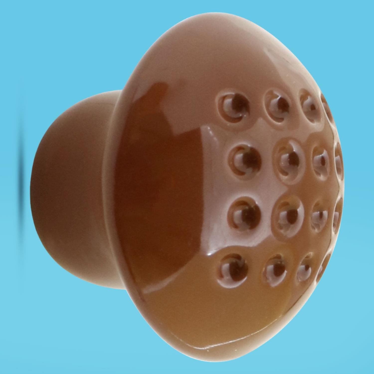 Noktalı Mantar Düğme Mobilya Mutfak Çekmece Dolap Dolabı Kapak Kulbu Kulpu Kulpları Kahve 10 Adet