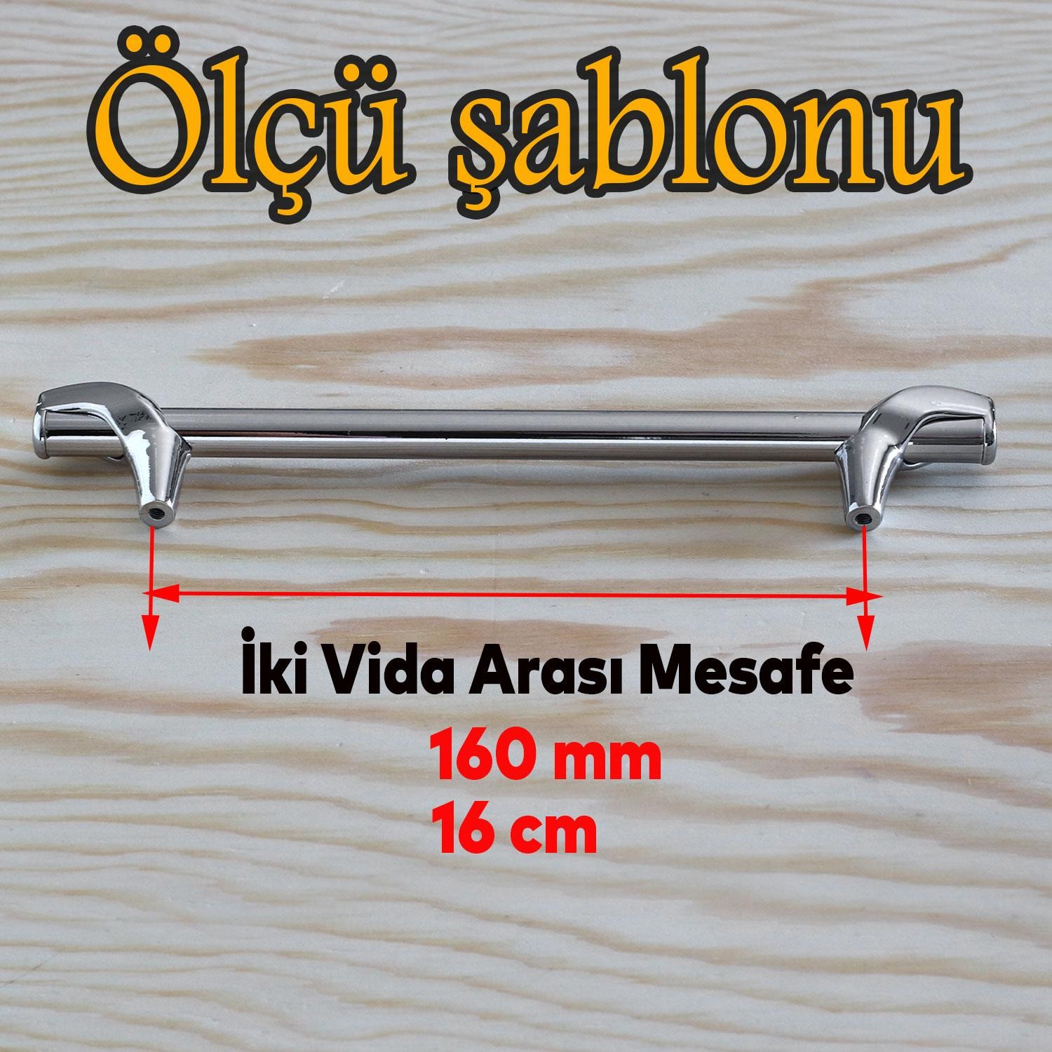 Prade 160 mm Krom Kulp Metal Mobilya Çekmece Mutfak Kapak Dolap Kulpları Dolabı Kulbu Kulpu