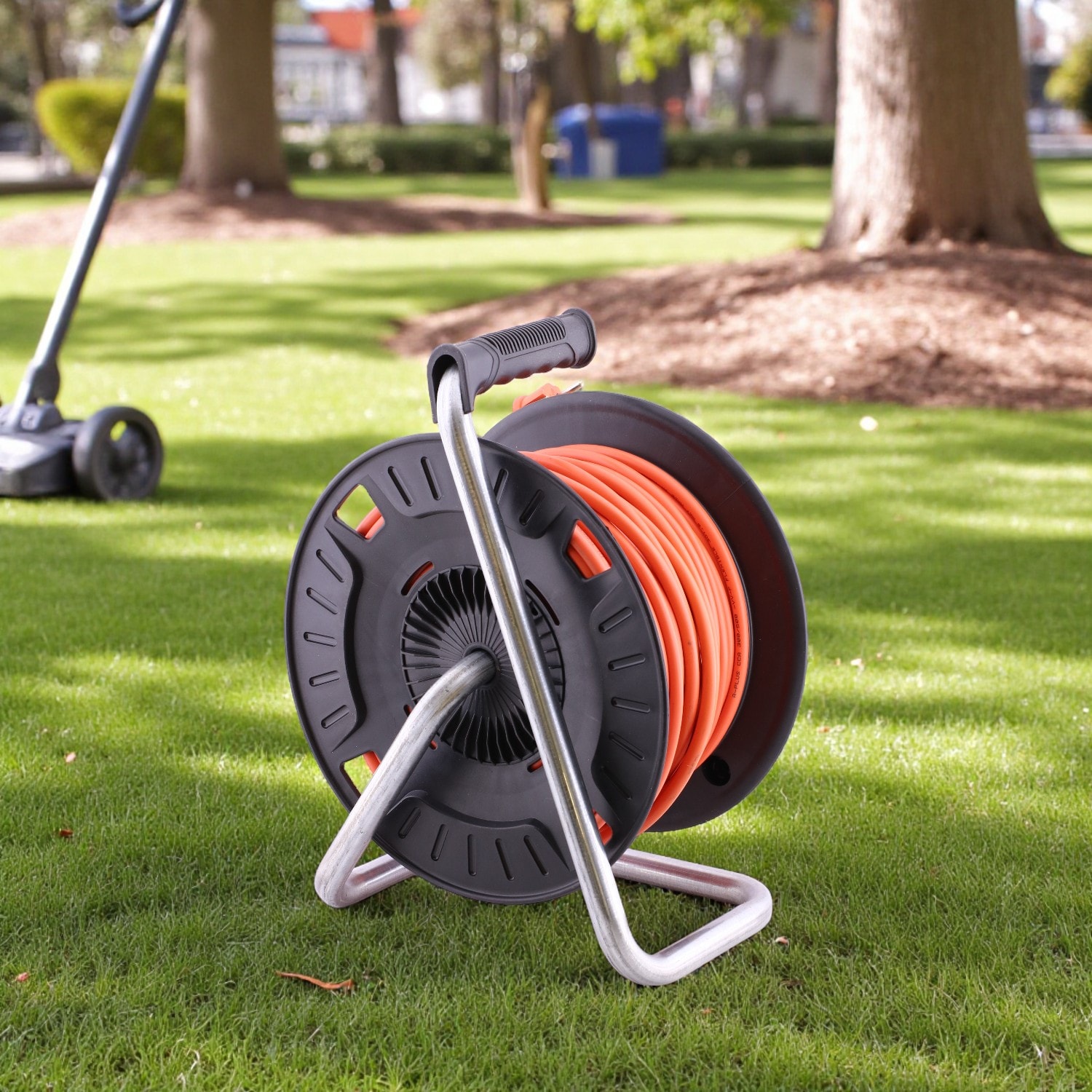 Makaralı CCA Uzatma Kablosu 3x1.5 mm 40 Metre Termal Sigortalı Plastik Seyyar 4 Prizli Monofaze