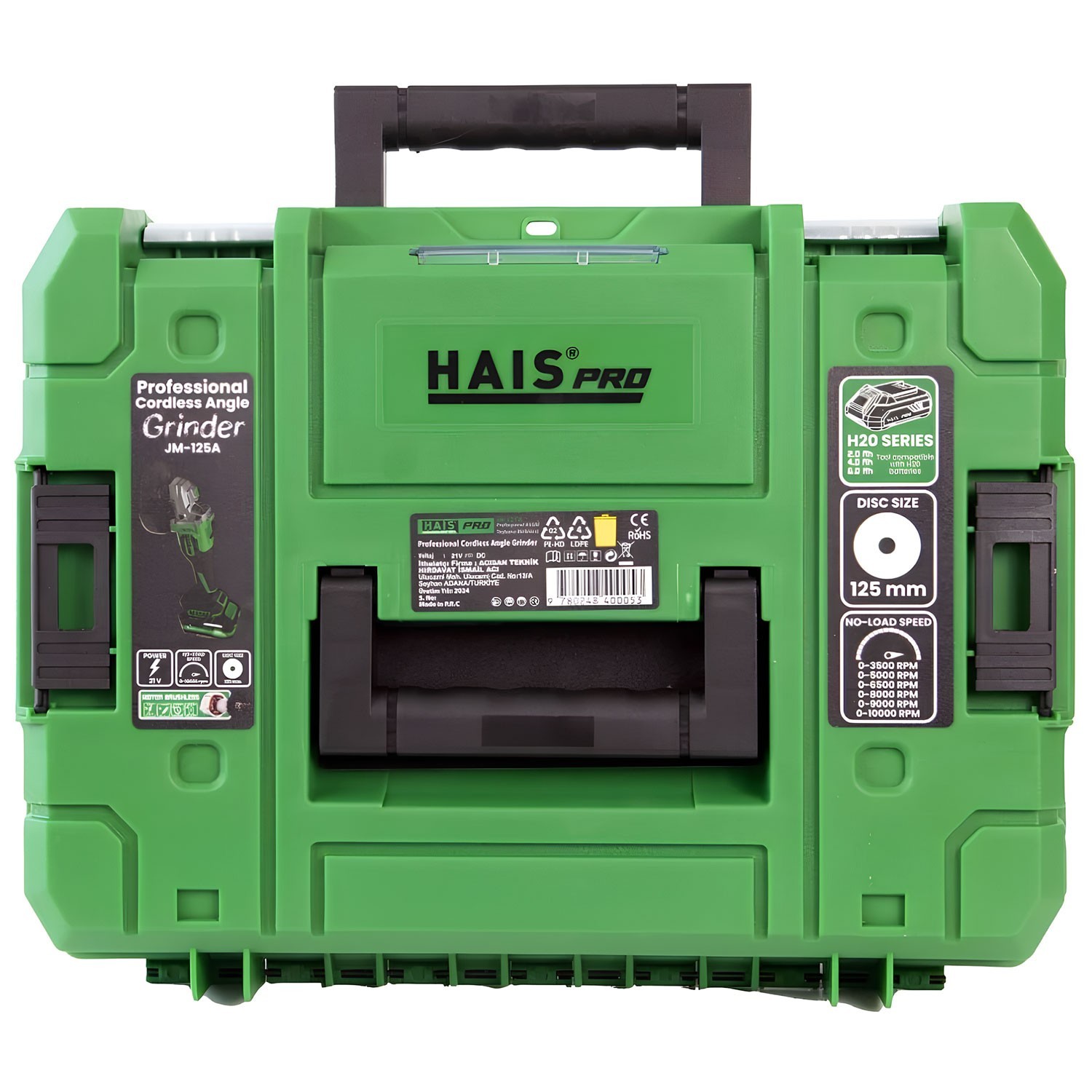 HAIS PRO JM-125A Çift Akülü 6 Kademeli Taşlama Makinesi 125 mm 1000 Watt 21V DC 4.0AH