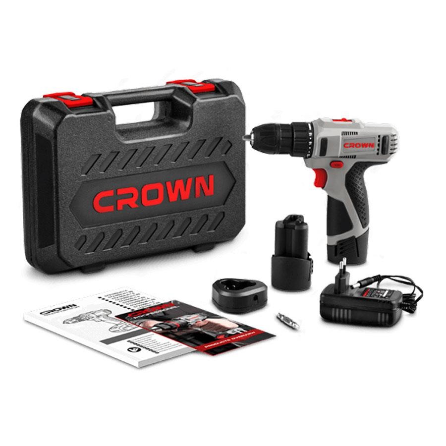 Crown Flex CT-21053L Akülü Darbesiz Matkap 10,8 V 1,5 Ah+BİTS UÇ SETİ