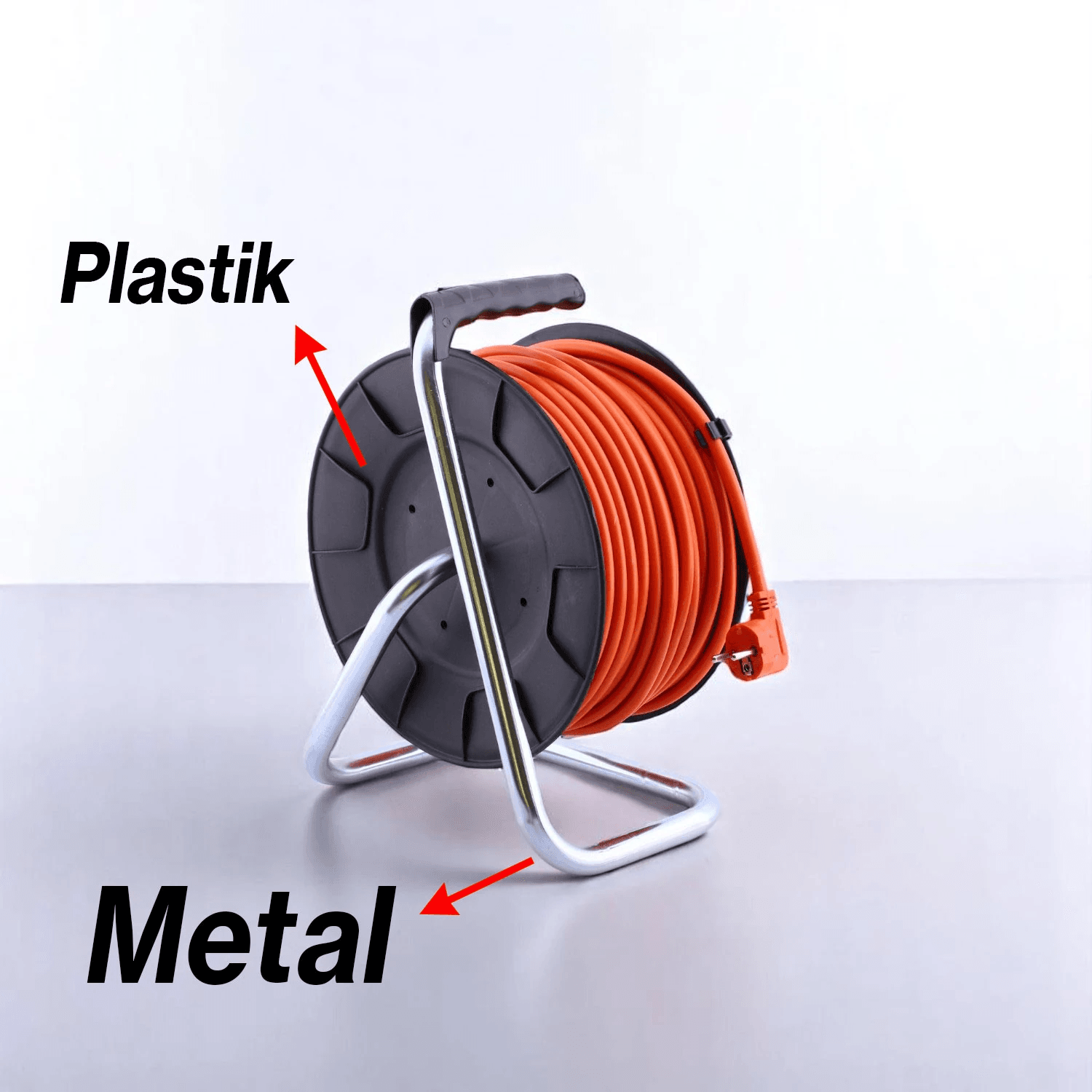 Bylion PMK-20325-F Plastik Makaralı Seyyar CCA Kablo 4 Prizli Uzatma Kablosu 3x2.5 mm 20 Metre Alüminyum Alaşım Kablosu