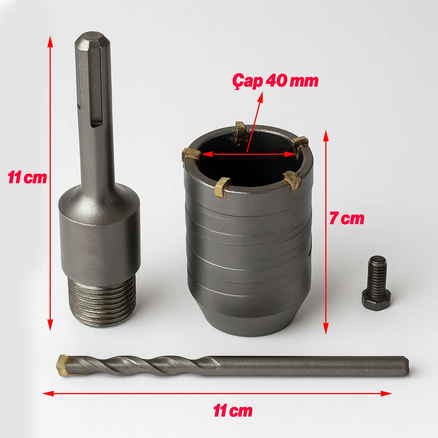 SDS Elmas Beton Delme Pançı 40 MM Yüksek Performanslı Beton ve Duvar Delme Pançı