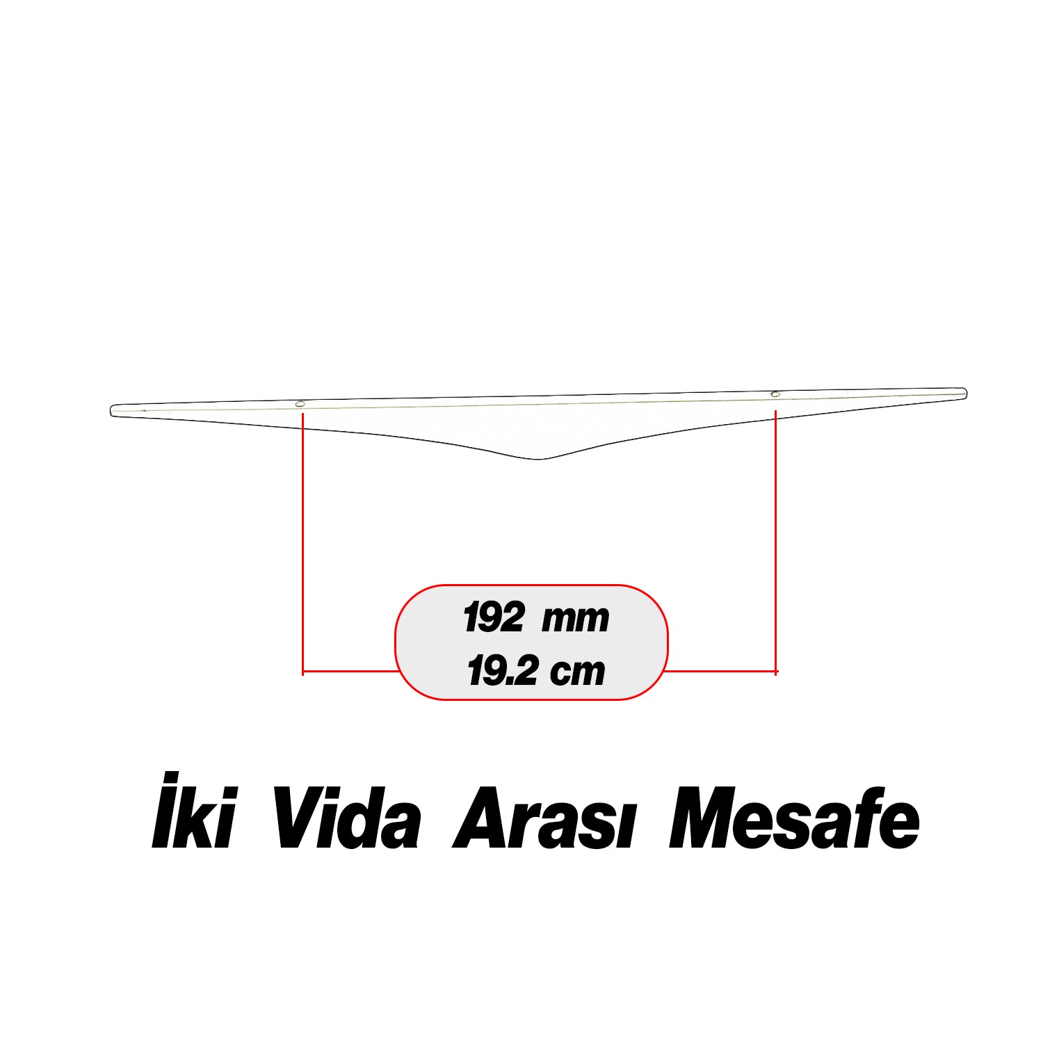Olivin Füme Renk Metal Kulp 192 mm 19.2 cm Mobilya Çekmece Mutfak Dolabı Dolap Kulpları Kulbu Kulpu