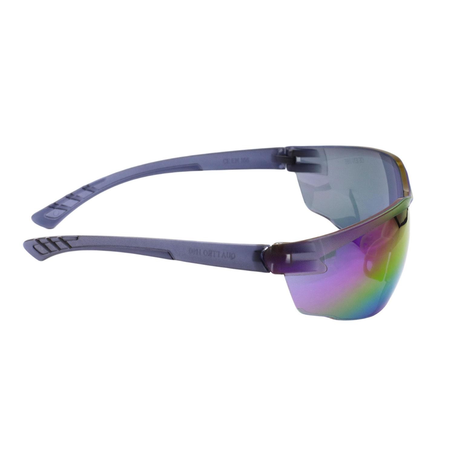 İş Güvenlik Gözlüğü UV Koruyucu Silikonlu Gözlük S1100 Gökkuşağı