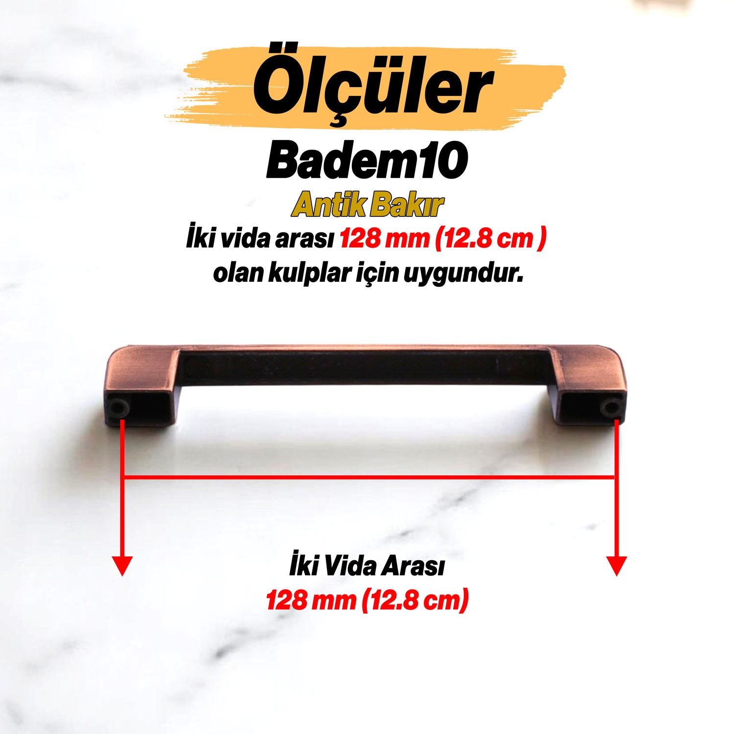 Gölcük Oval Eskitme Antik Bakır 128 mm Metal Mobilya Mutfak Çekmece Dolap Kulpu Kulbu Kulpları