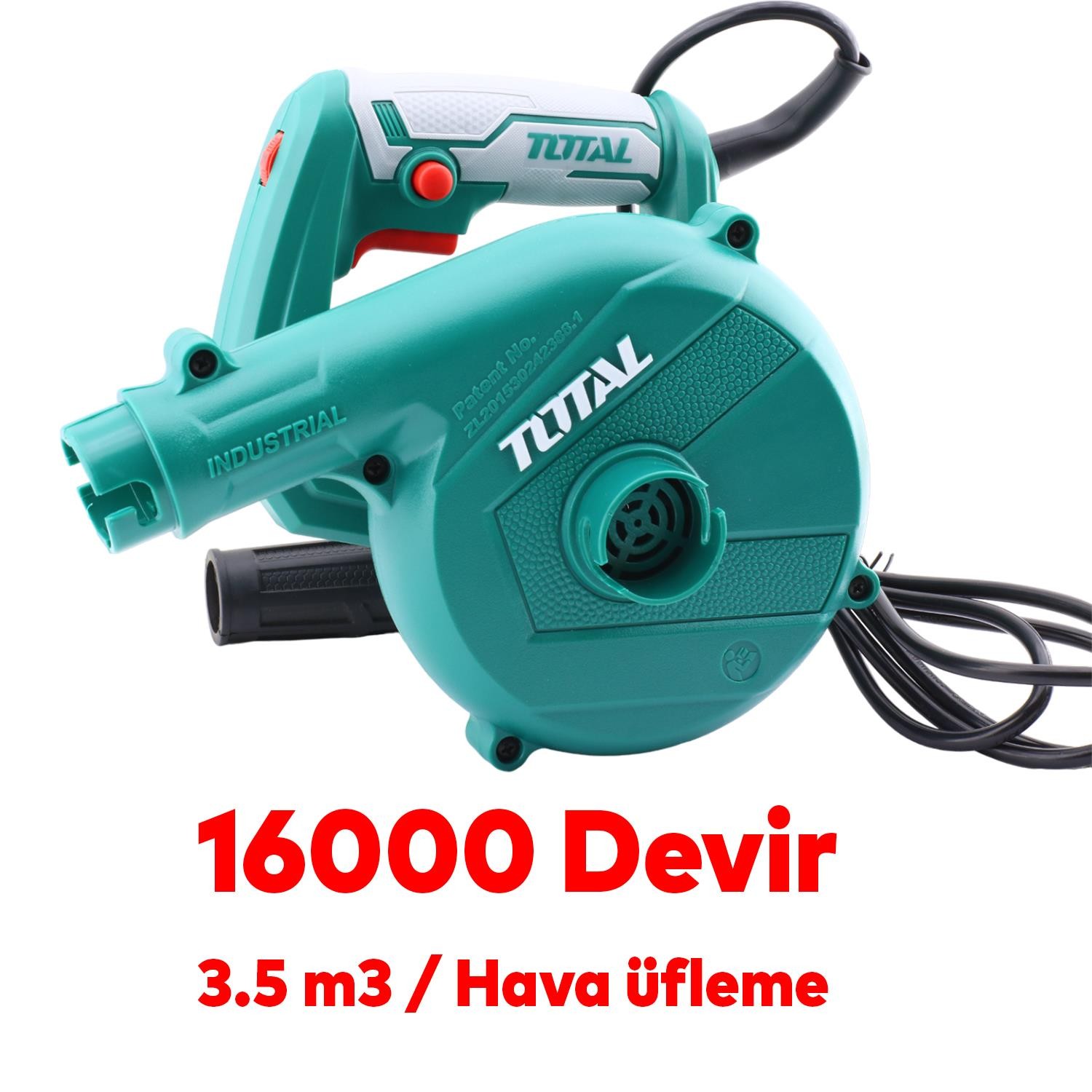 Üfleme Makinası 600 W Bahçe Yaprak Üfleme Temizleme Süpürme Total TB2066 Elektrikli Üfleyici