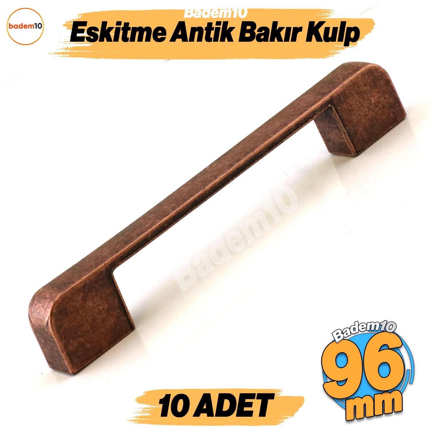Radus 10 Adet Antik Bakır Metal Kulp 96 mm Mobilya Çekmece Mutfak Dolabı Dolap Kulpları Kulbu Kulpu