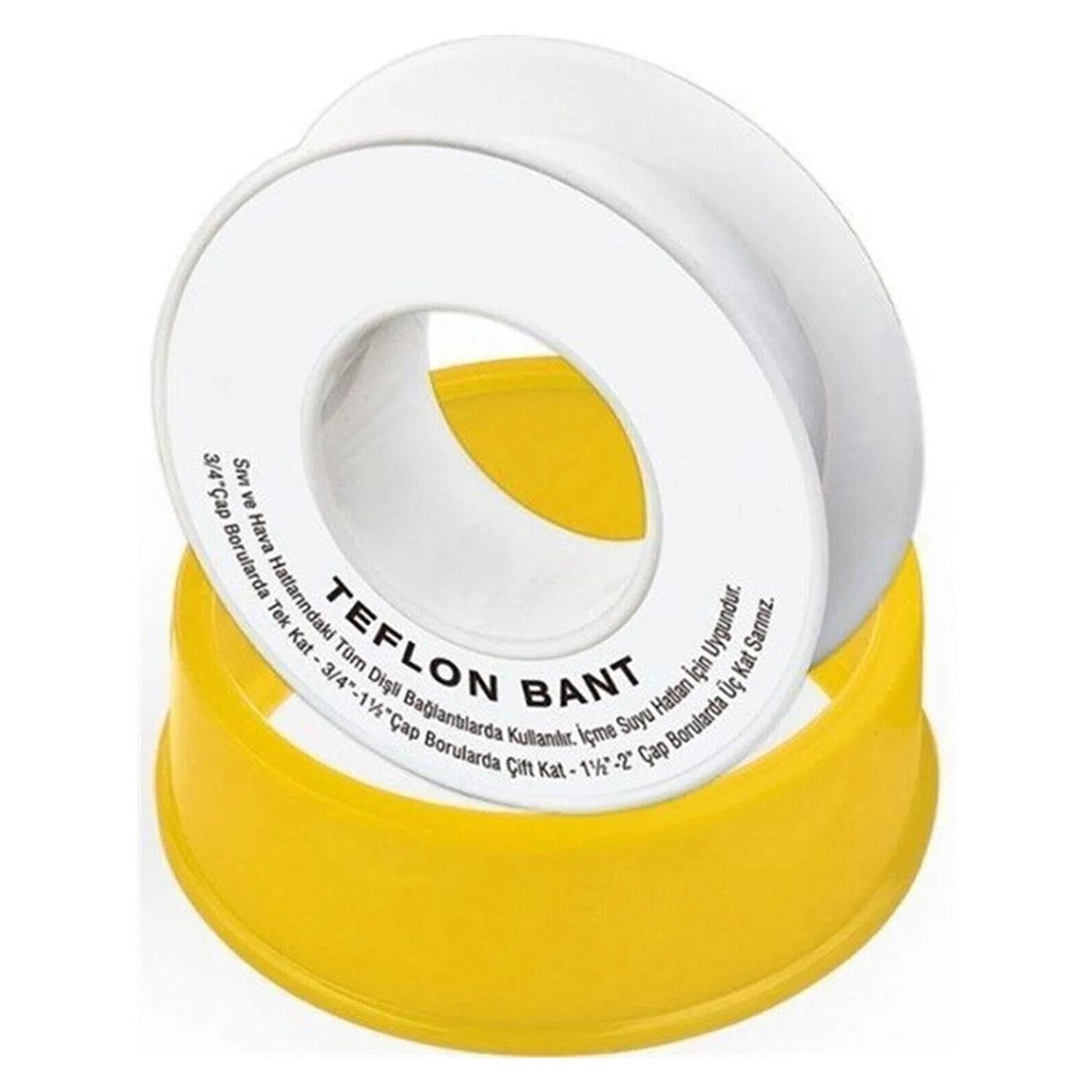 Teflon Bant Sıhhi Tesisat Su Sızdırmazlık Bandı Küçük 12 mm 6 Metre