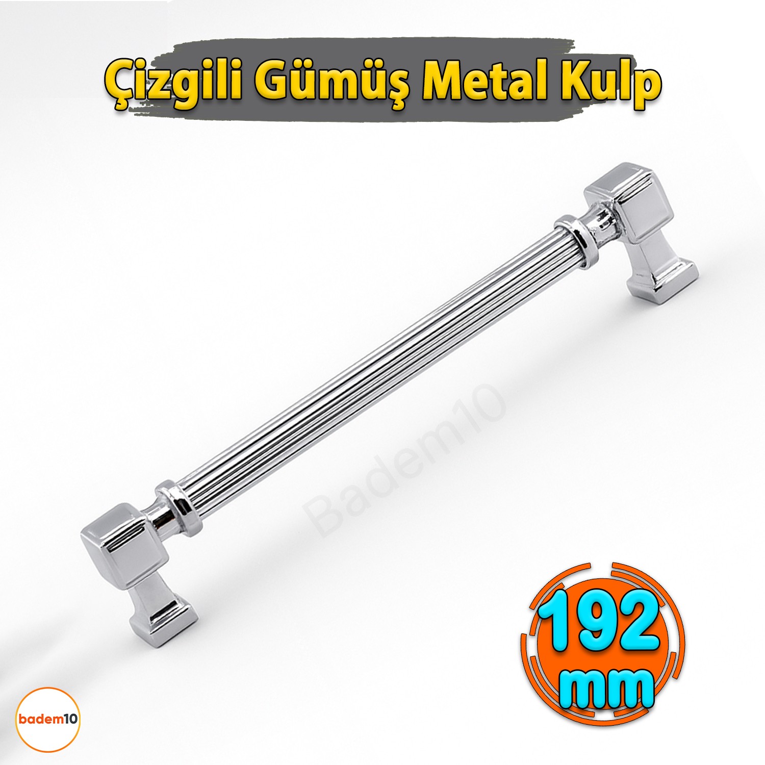 Çizgili Krom Renk 192 mm 19.2 cm Metal Kulp Mobilya Çekmece Mutfak Dolabı Dolap Kulpları Lüks Kulb