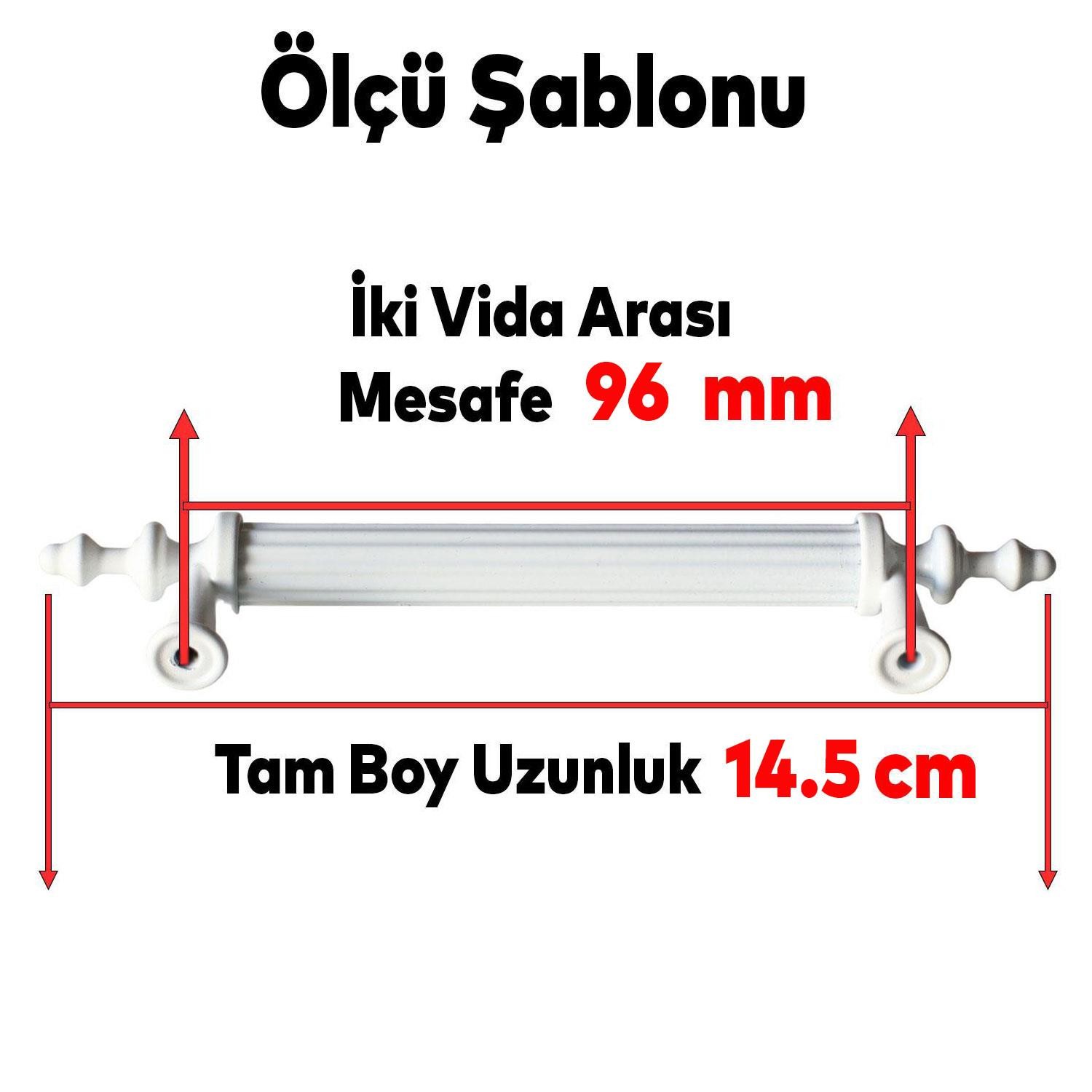 Polavit 96 mm Kulp Sert Plastik Beyaz Çekmece Mobilya Mutfak Dolap Dolabı Kulbu Kulpu Kulpları Toptan Satış