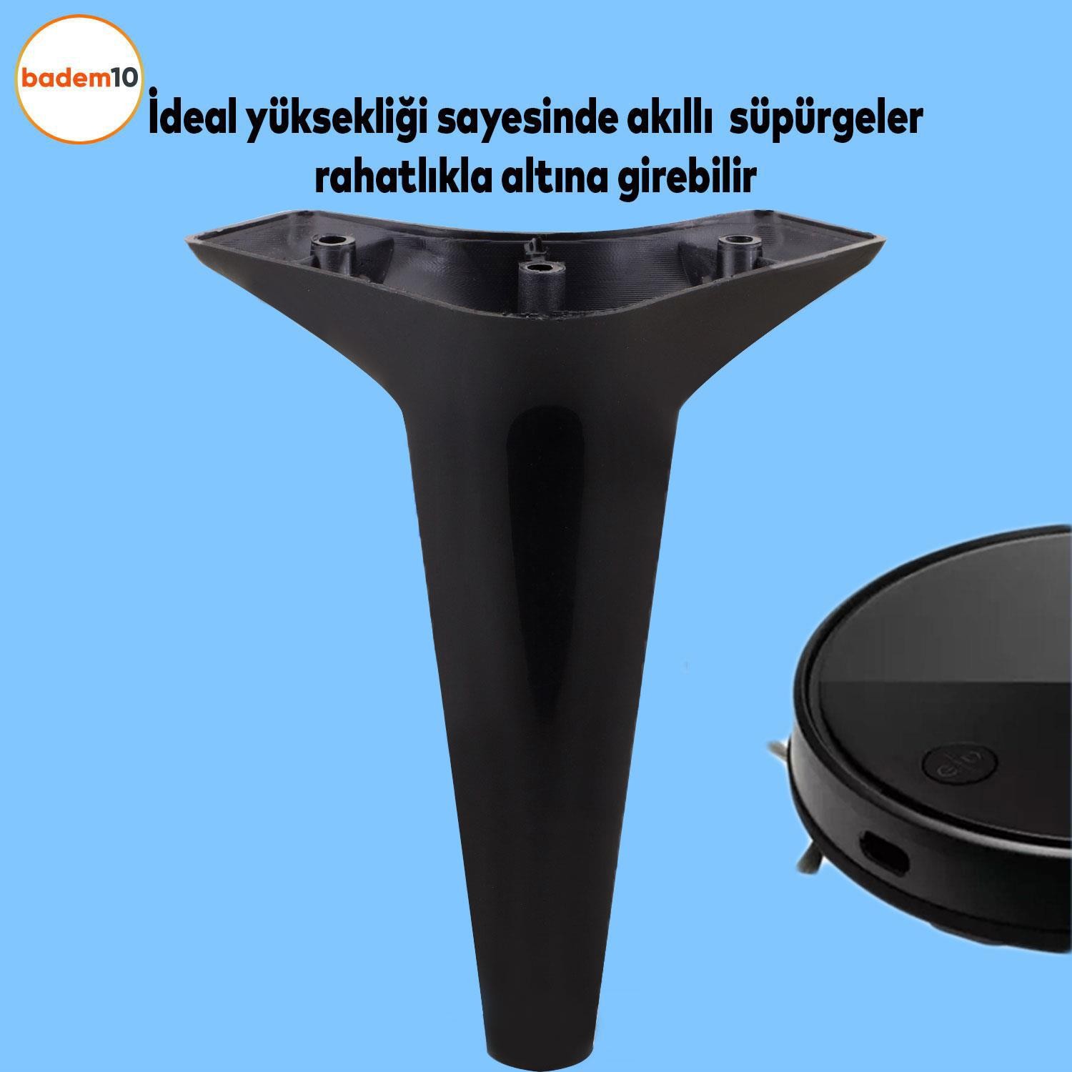 Aspen Lüks Mobilya Kanepe Koltuk Tv Ünitesi Konsol Ayağı Ayakları 20 Cm Siyah Ayak 4 Adet