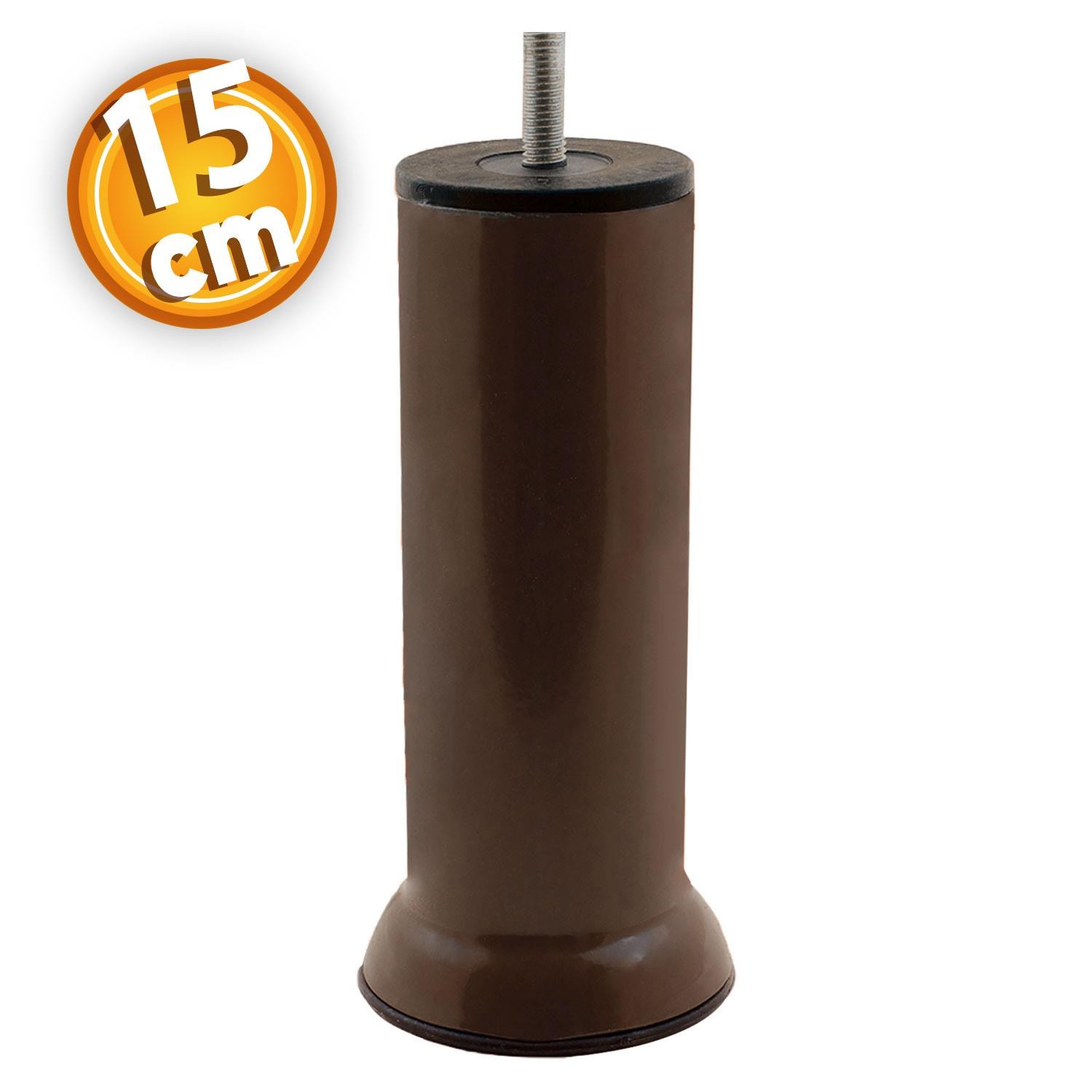 Mobilya Kanepe Baza Çekyat Koltuk Destek Yükseltme Ayağı M8 Civata Kahverengi Metal Ayakları 15 Cm