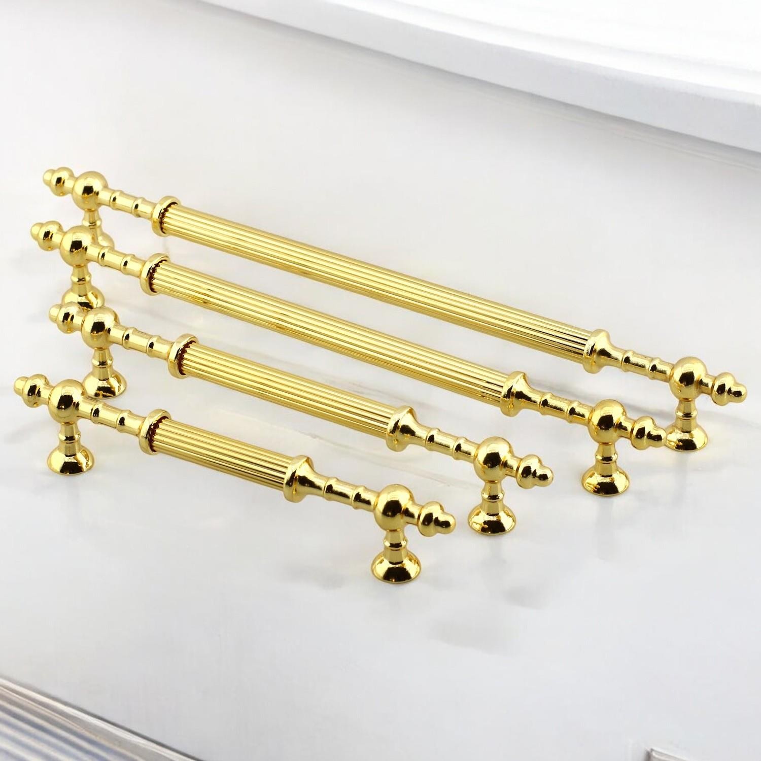 Kader Gold Metal Kulp 128 mm- 12.8 cm Mobilya Çekmece Mutfak Dolabı Dolap Kulpları Kulbu Kulpu Altın
