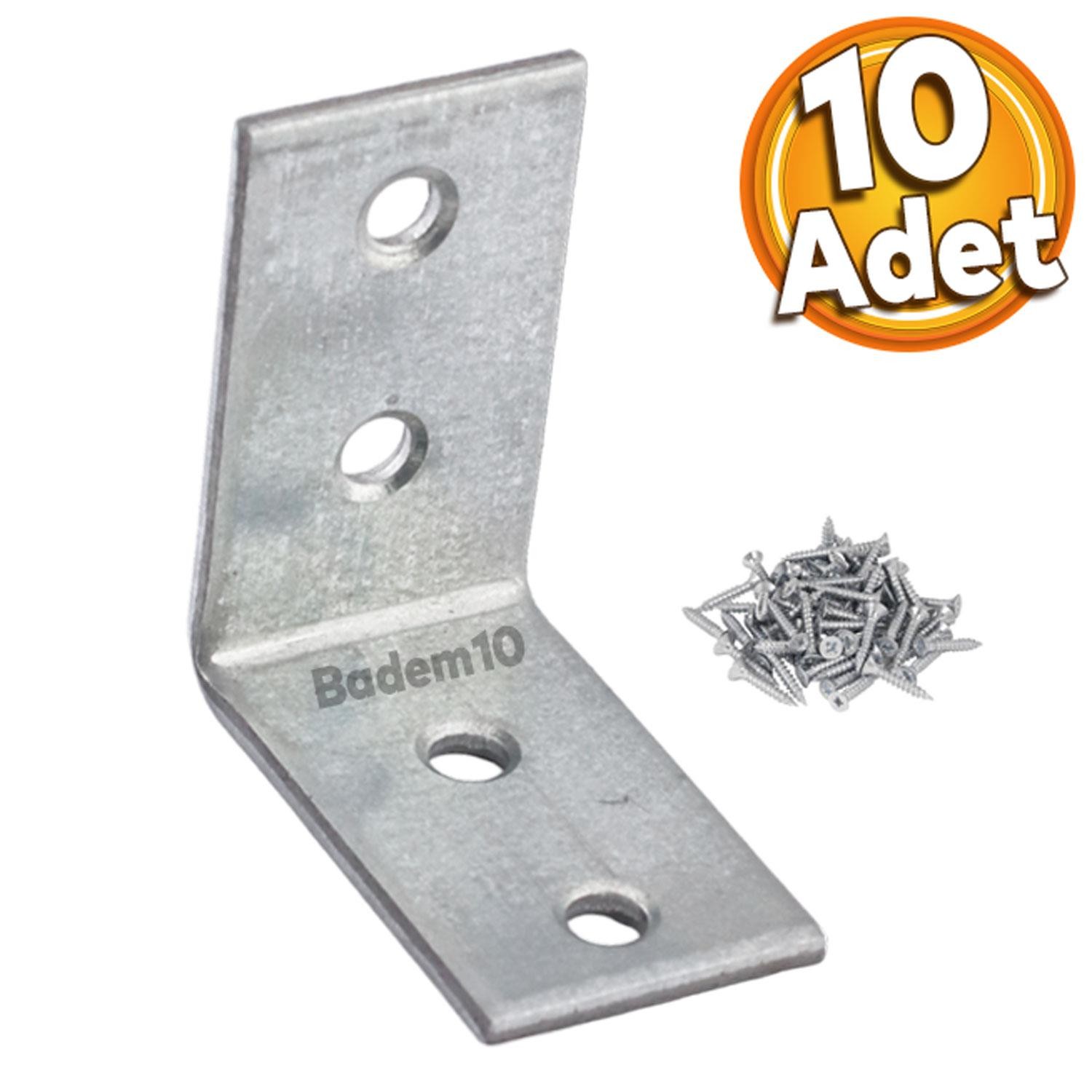 Mobilya Eşya Dolap Duvara Sabitleme Köşebent Bağlantı Aparatı L Demiri Gönye 35x35x20 Mm (10 ADET)