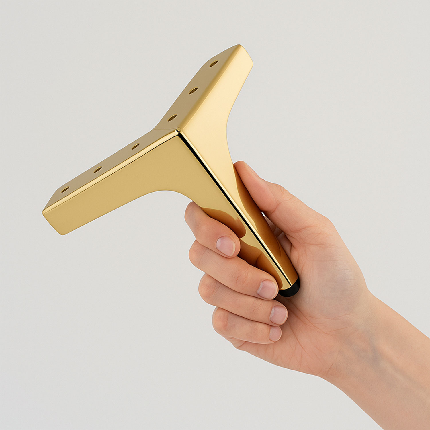 Dekor 12 cm Gold Altın Metal Mobilya Ayağı Dayanıklı Modern Tasarım Koltuk Sehpa Masa TV Ünitesi