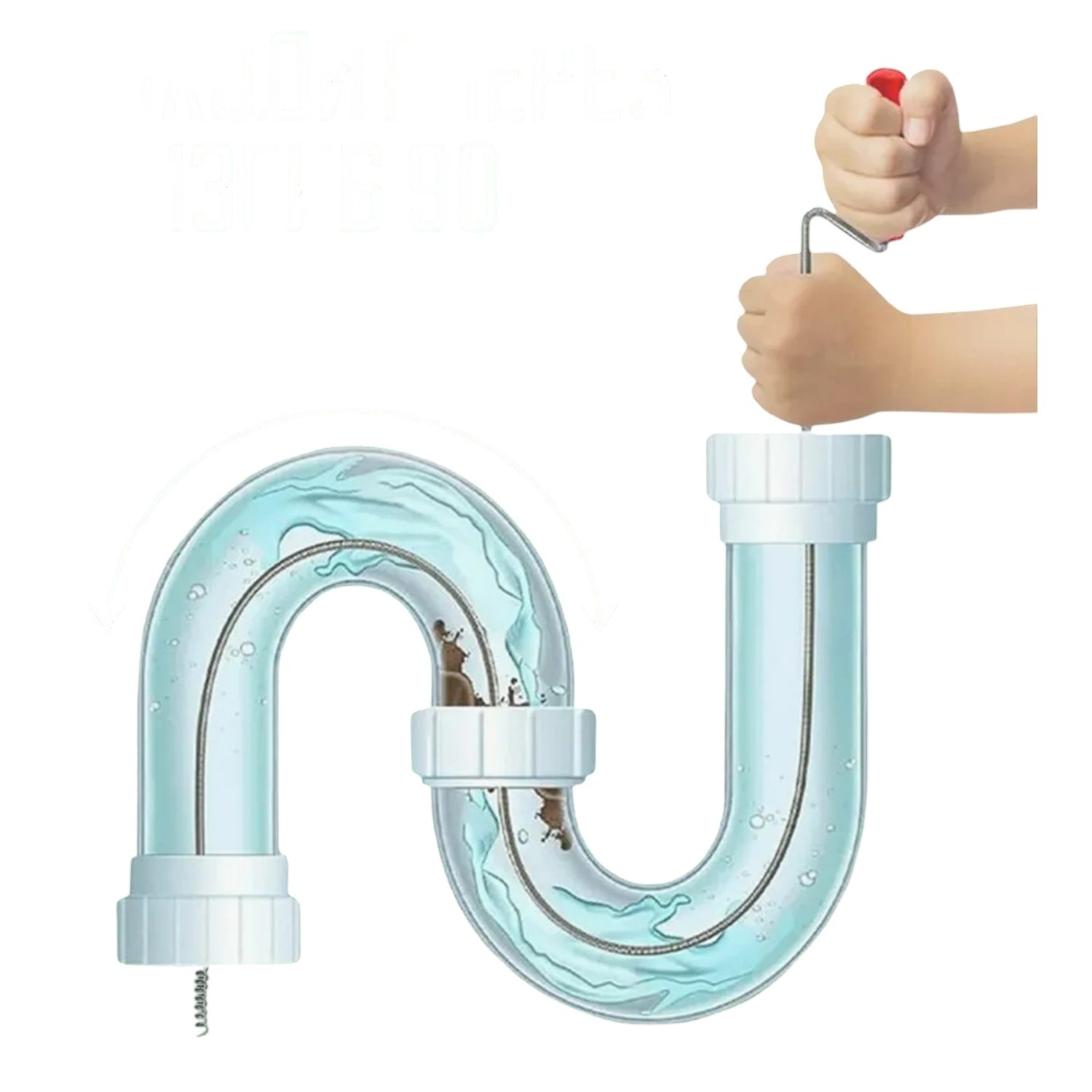 Pratik Lavabo Açıcı Banyo Evye Açma Teli Gider Boru Açıcı Tıkanıklık Giderici Teli Susta 8 METRE