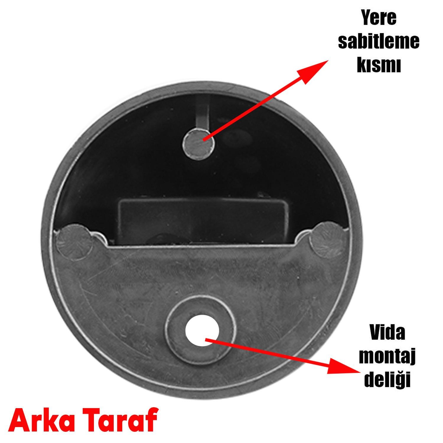 Yarımay Kapı Stoperi Tamponu Vidalı Metal Kapı Stopu Durdurucu Tutucu Albrifin (5 ADET)