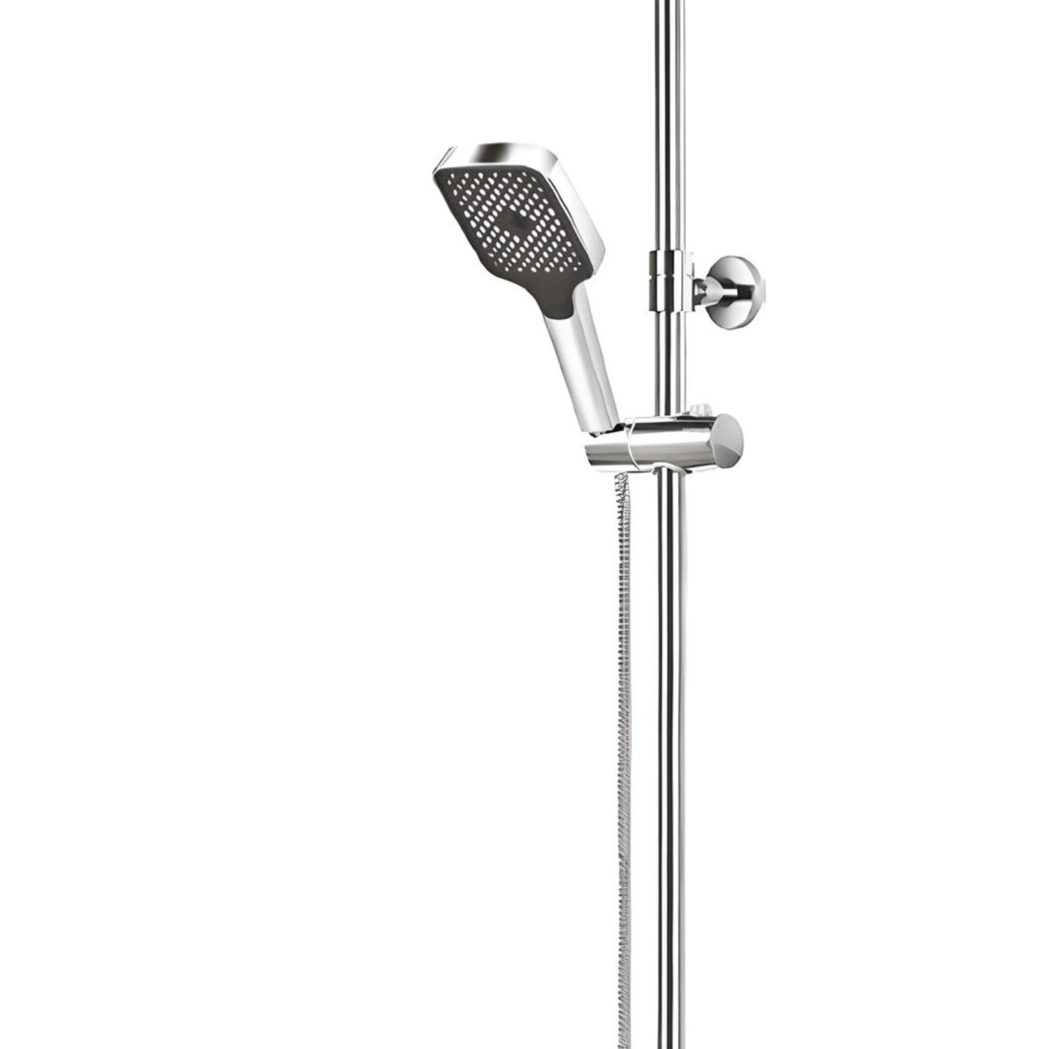 Regnum Duş Seti Tam Takım Beyaz Krom Lüks Yağmurlama Fonksiyonlu Başlıklı Sistemi Tek Fonksiyon