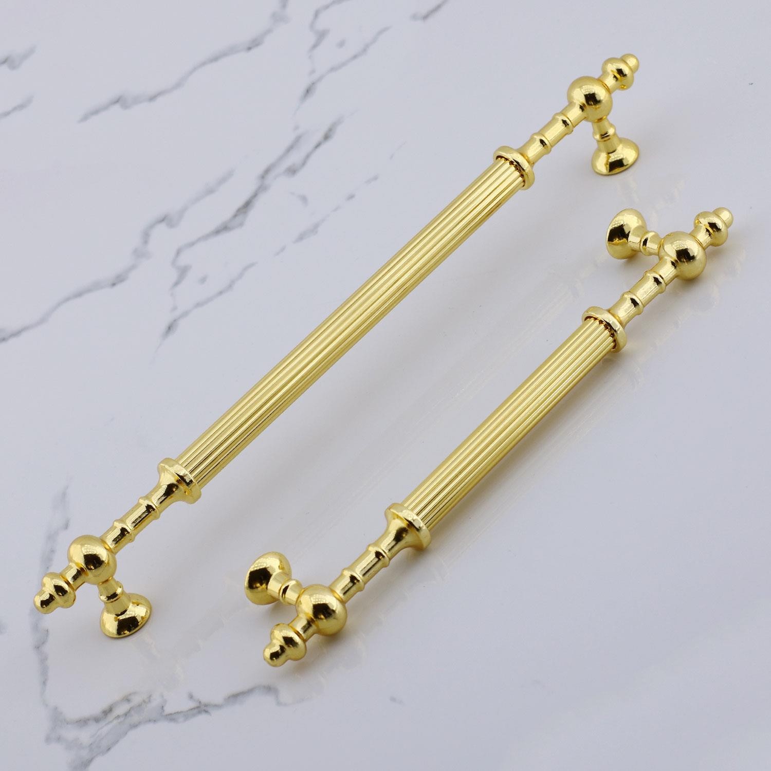 Kader Gold Metal Kulp 128 mm- 12.8 cm Mobilya Çekmece Mutfak Dolabı Dolap Kulpları Kulbu Kulpu Altın
