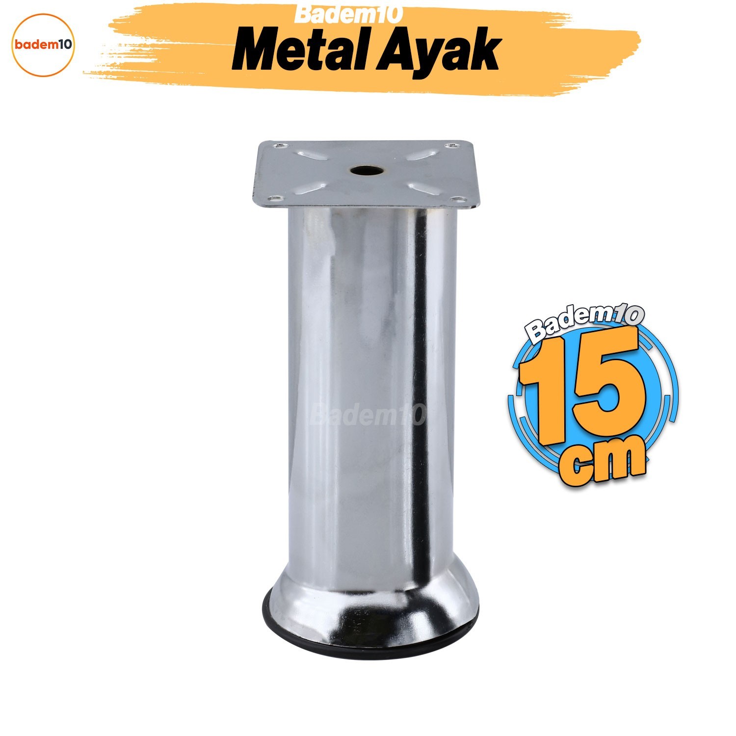 Mobilya Ayak 15 cm Krom Baza Koltuk Kanepe Yatak Çekyat Destek Ayağı Metal Yükseltici Ayakları