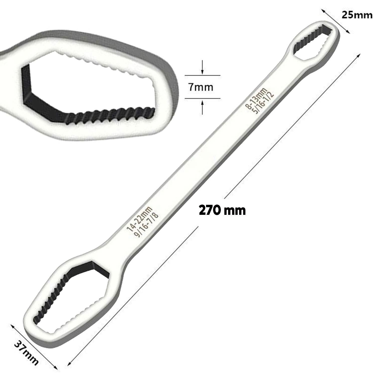 Victor Çift Ağızlı Evrensel Kendinden Sıkma Çok Amaçlı Anahtar Çelik İngiliz Torx Cırcır Anahtarı Krom 8-13 / 14-22 mm
