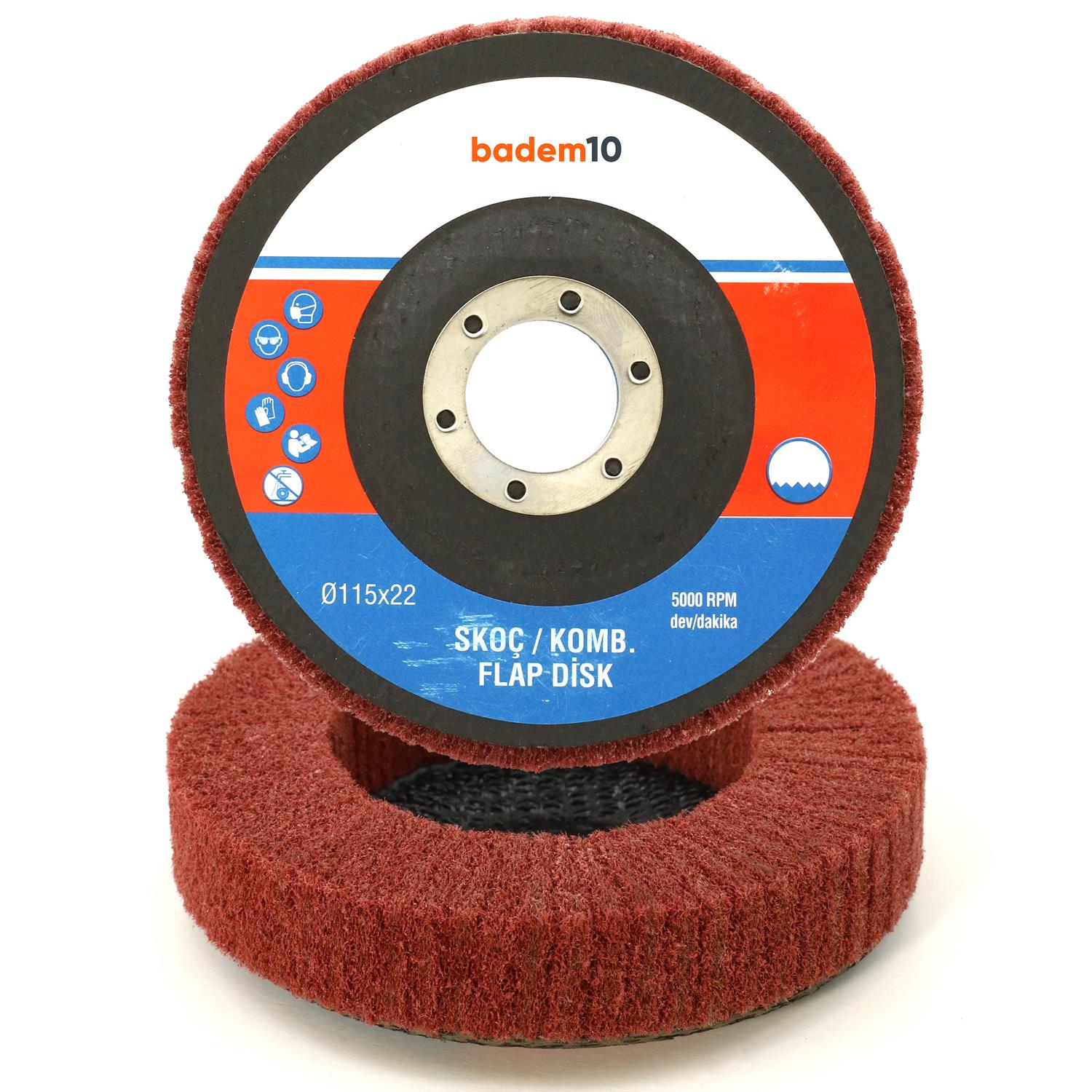 Zımpara Flap Disk Skoç Kombi Aşındırıcı 115 mm- Badem10