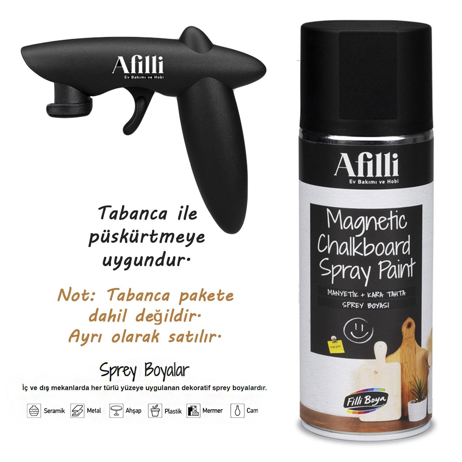 Afilli Sprey Kara Tahta Boyası 400 ml Manyetik Sprey Boya