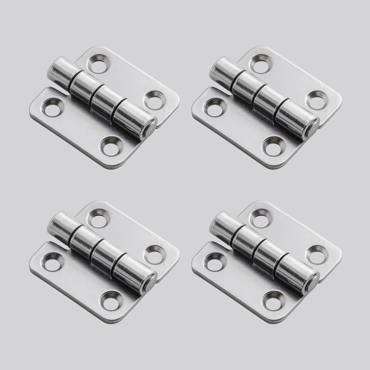Menteşe 4 ADET SET Yaprak Gümüş Metal 40x40 mm Kapi Pencere Dolap Mobilya Kapak Menteşe Bağlantı