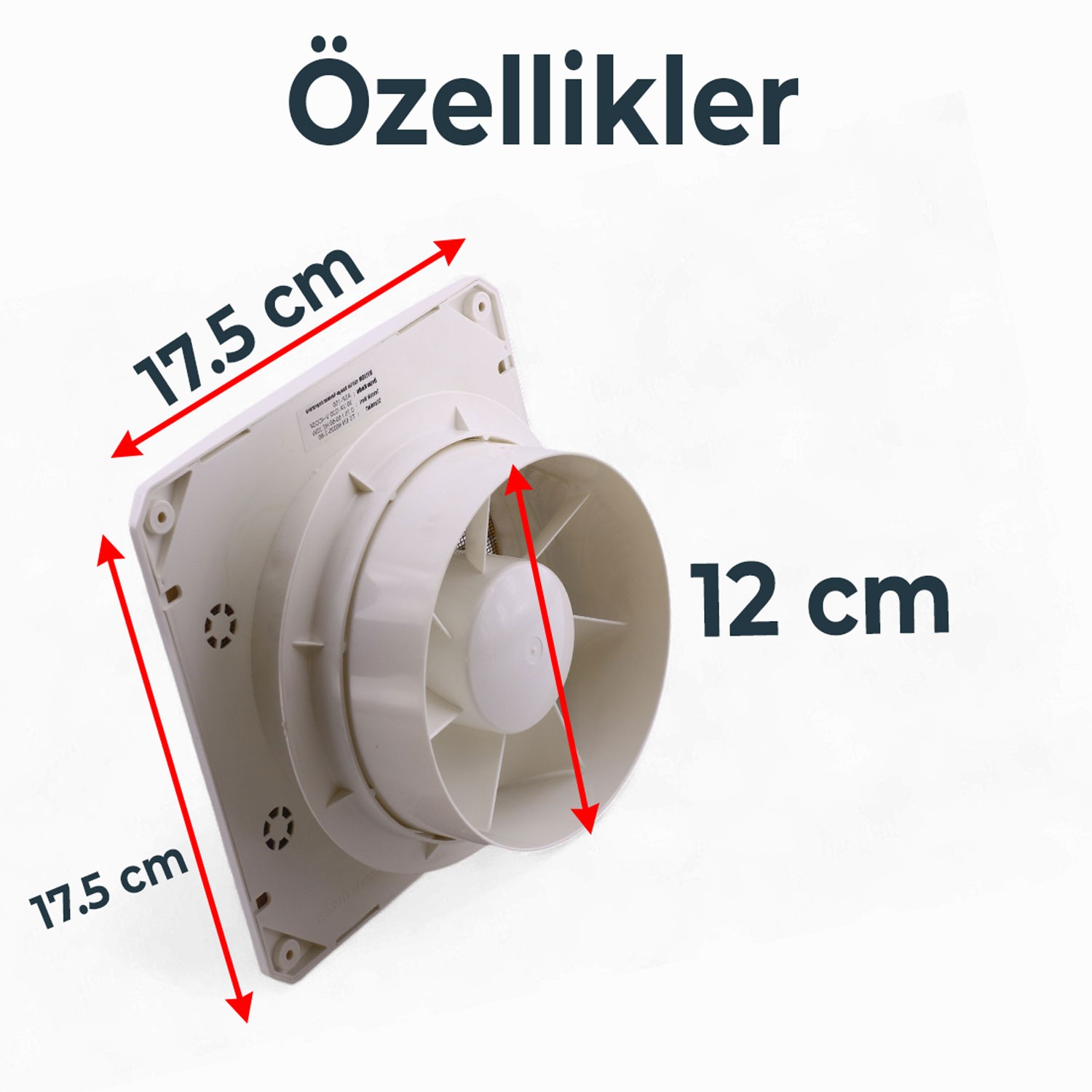 Süper Sessiz Aspiratör 120 mm Banyo WC Tuvalet Havalandırma Fanı Duvar Tipi Aspiratör Mutfak Hava