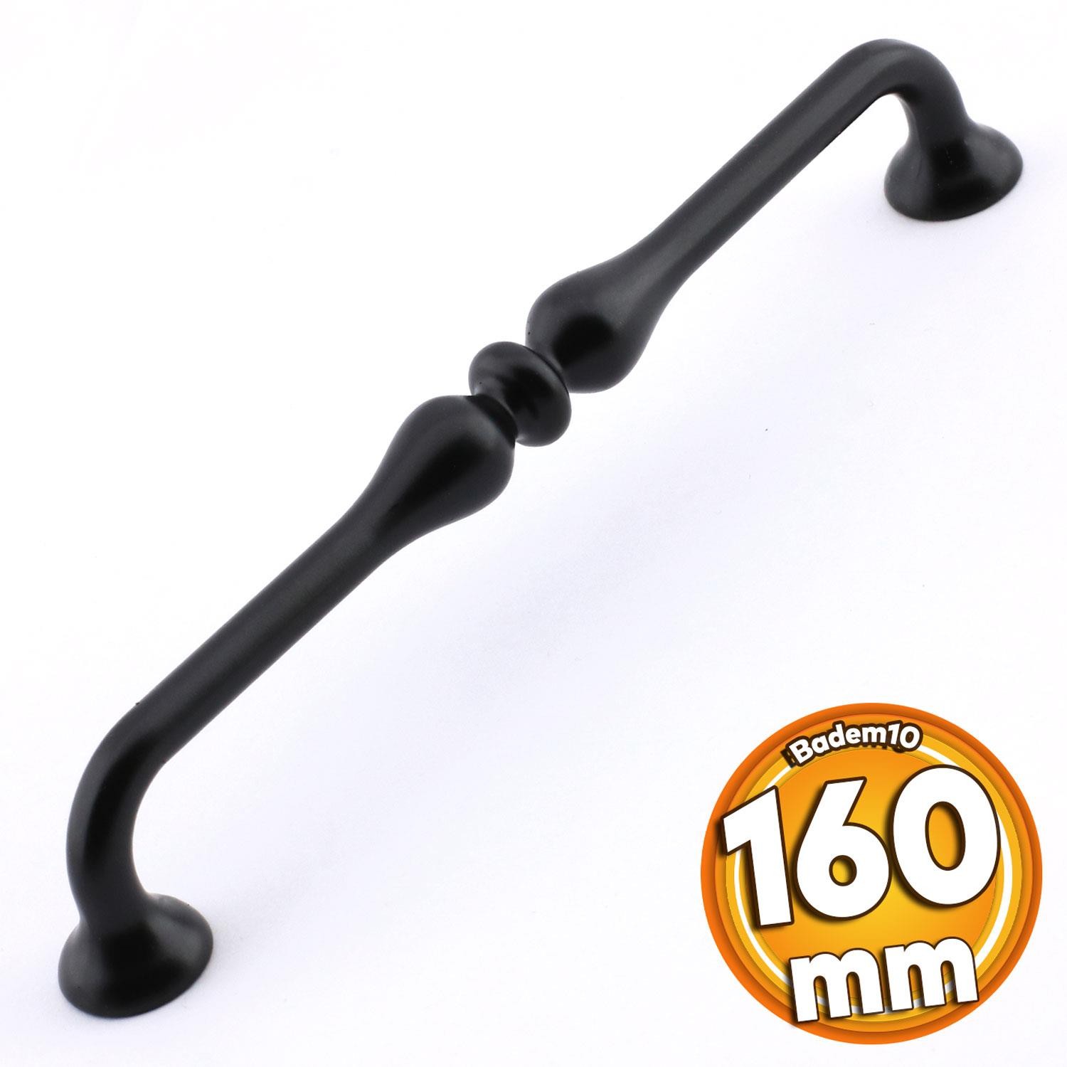 Yayık Kulp 10 ADET (160 mm 16 cm)Mobilya Mutfak Dolab Çekmece Dolap Kulpları Kapak Kulpu Kulbu Siyah