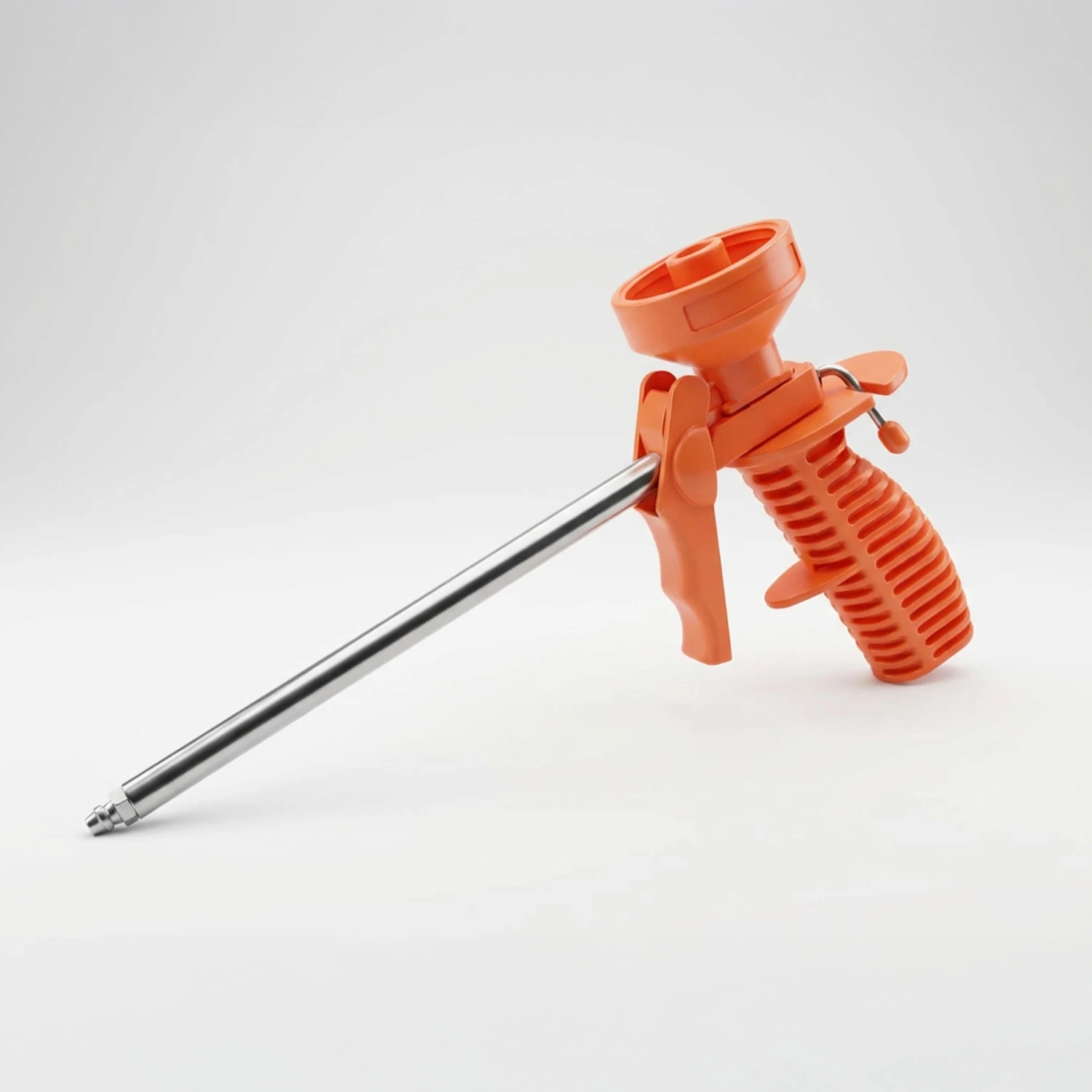 Turuncu Ergonomik Saplı Metal Uçlu Köpük Tabanca Hassas Uygulama İçin Profesyonel Köpük Tabancası