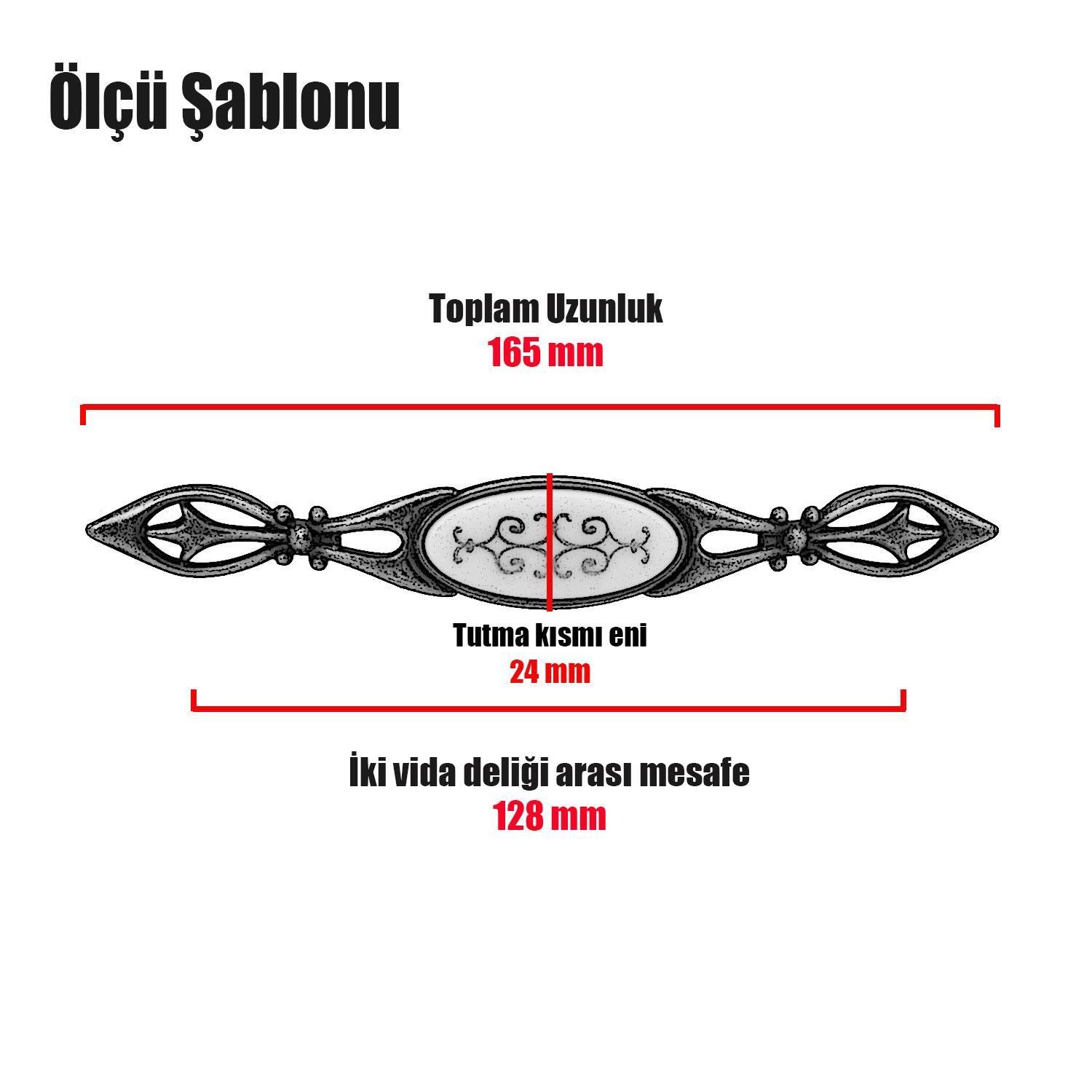 Silivri (128 mm-12.8 cm) Eskitme Antik Sarı Metal (4 ADET) Mobilya Mutfak Dolap Kulpu Kulbu Kulpları