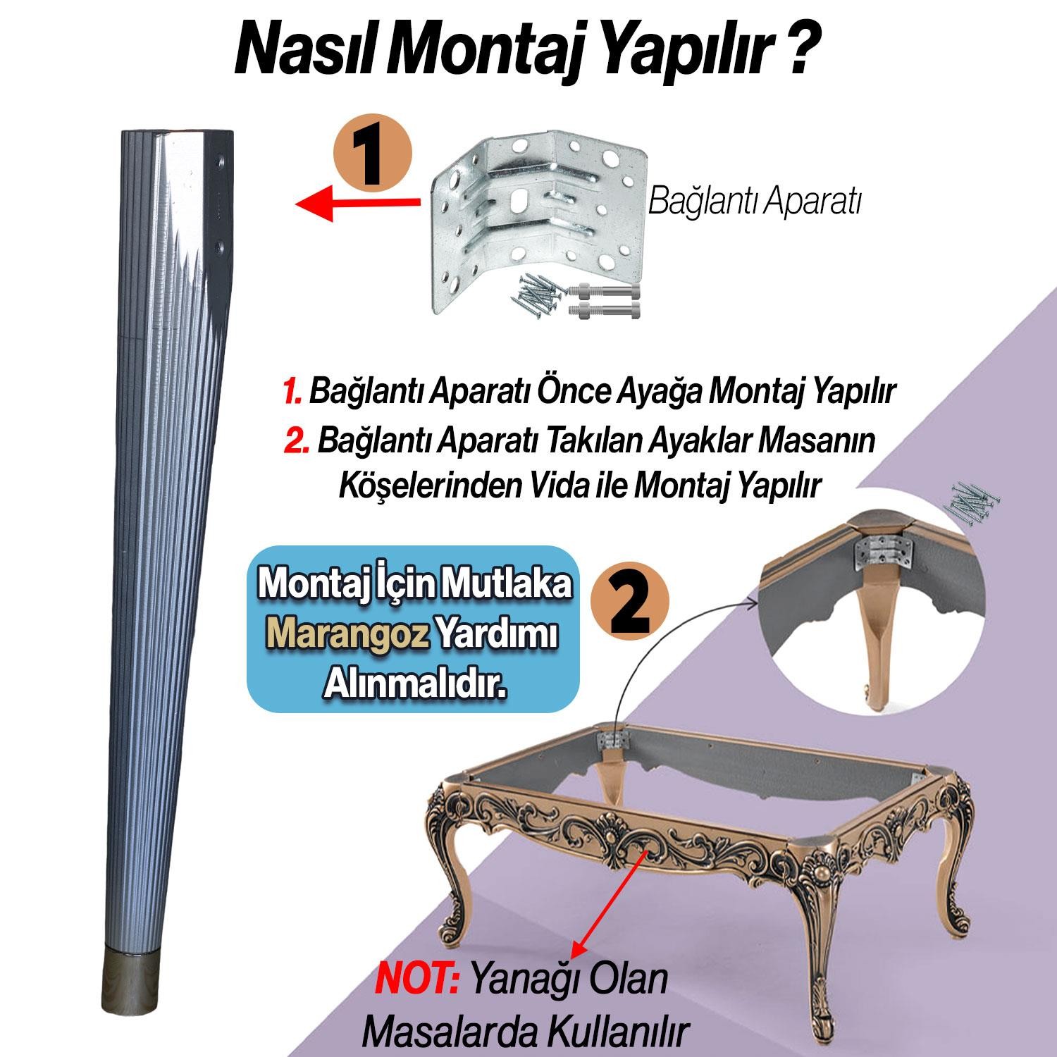 4 Adet Suit Masa Dresuar Ayağı 75 cm Plastik Gümüş Gri Ayak Mutfak Yemek Masası Mobilya Ayakları