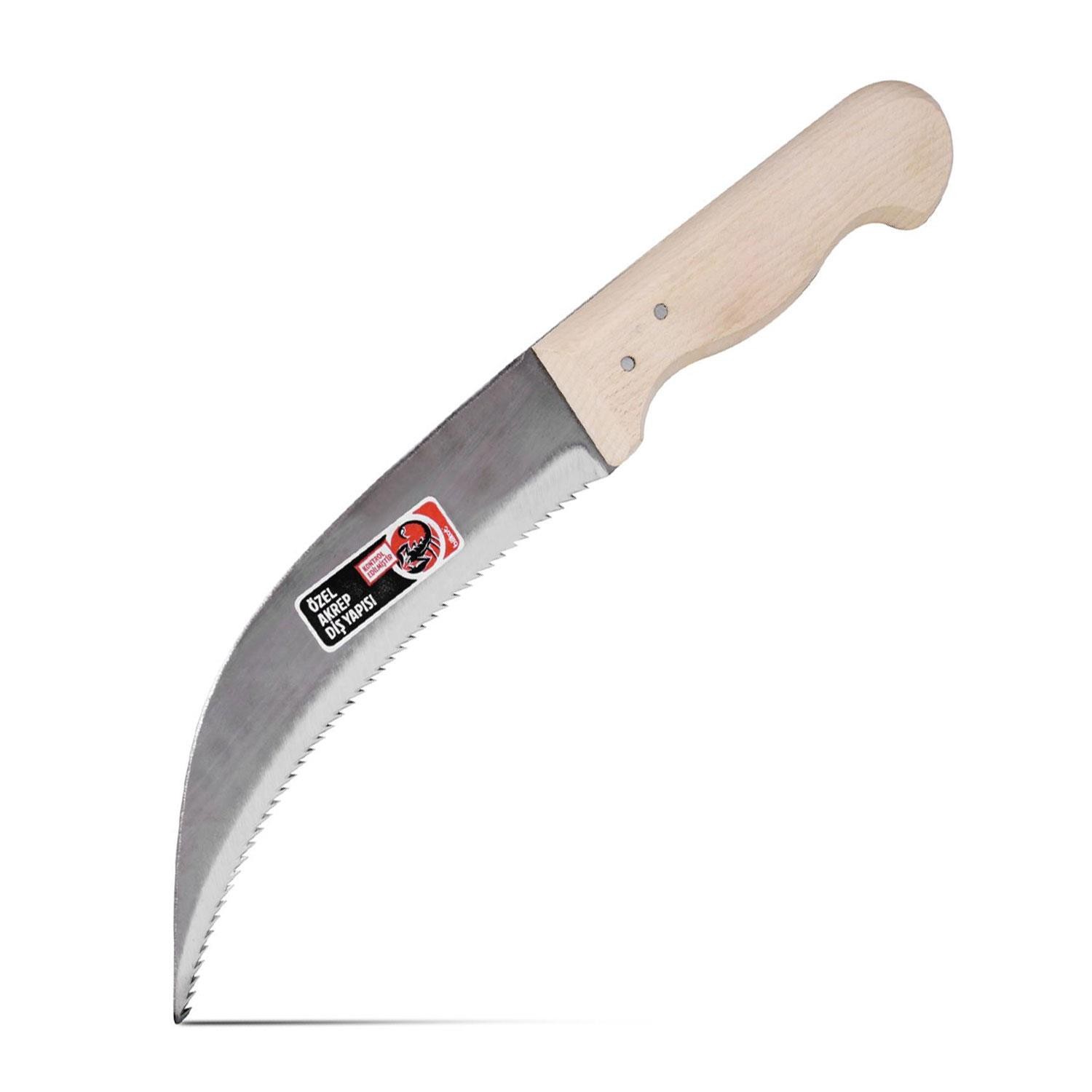 Ayçiçek Bıçağı Bağ Bıçkısı Özel Akrep Diş Yapılı 24 Cm Bıçak