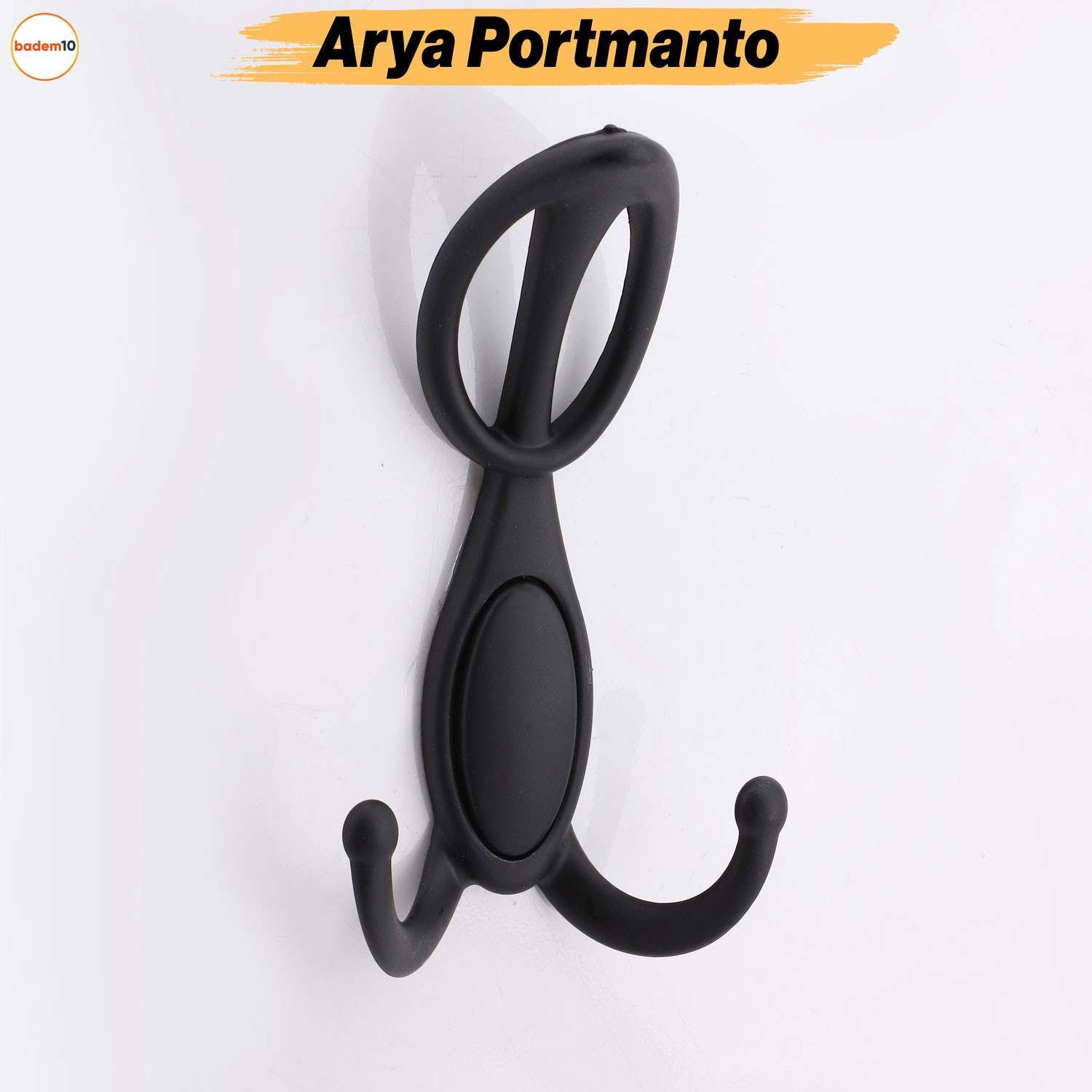 Arya Metal Portmanto Siyah Renk Vestiyer Duvar Askısı Dolap Elbise Kapı Askılığı